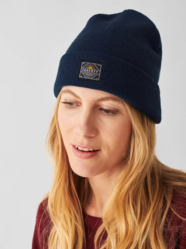 Merino Beanie - Navy sold by Faherty