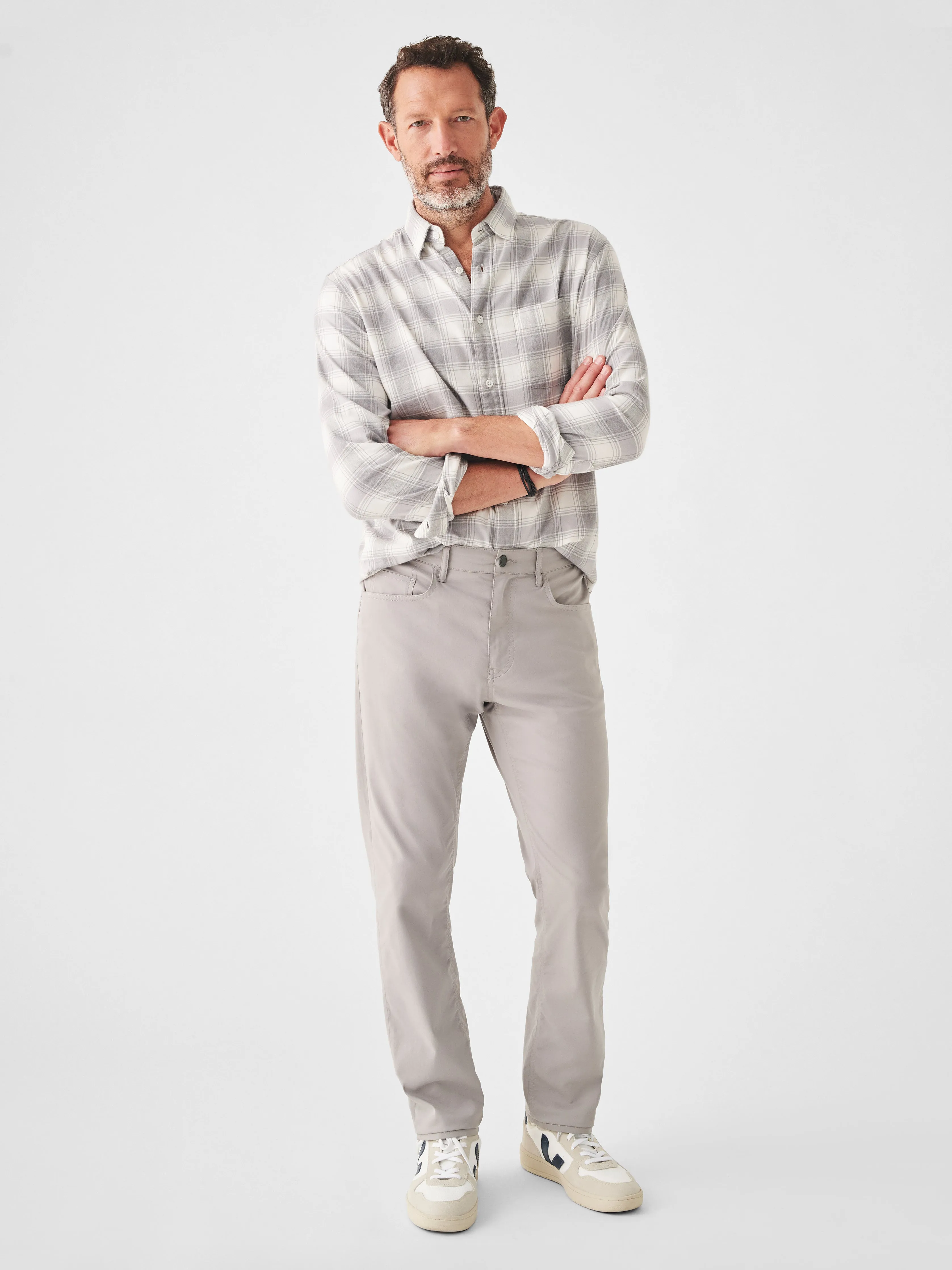 Movement™ 5-Pocket Pant (30" Inseam) - Fossil sold by Faherty product image thumbnail 3