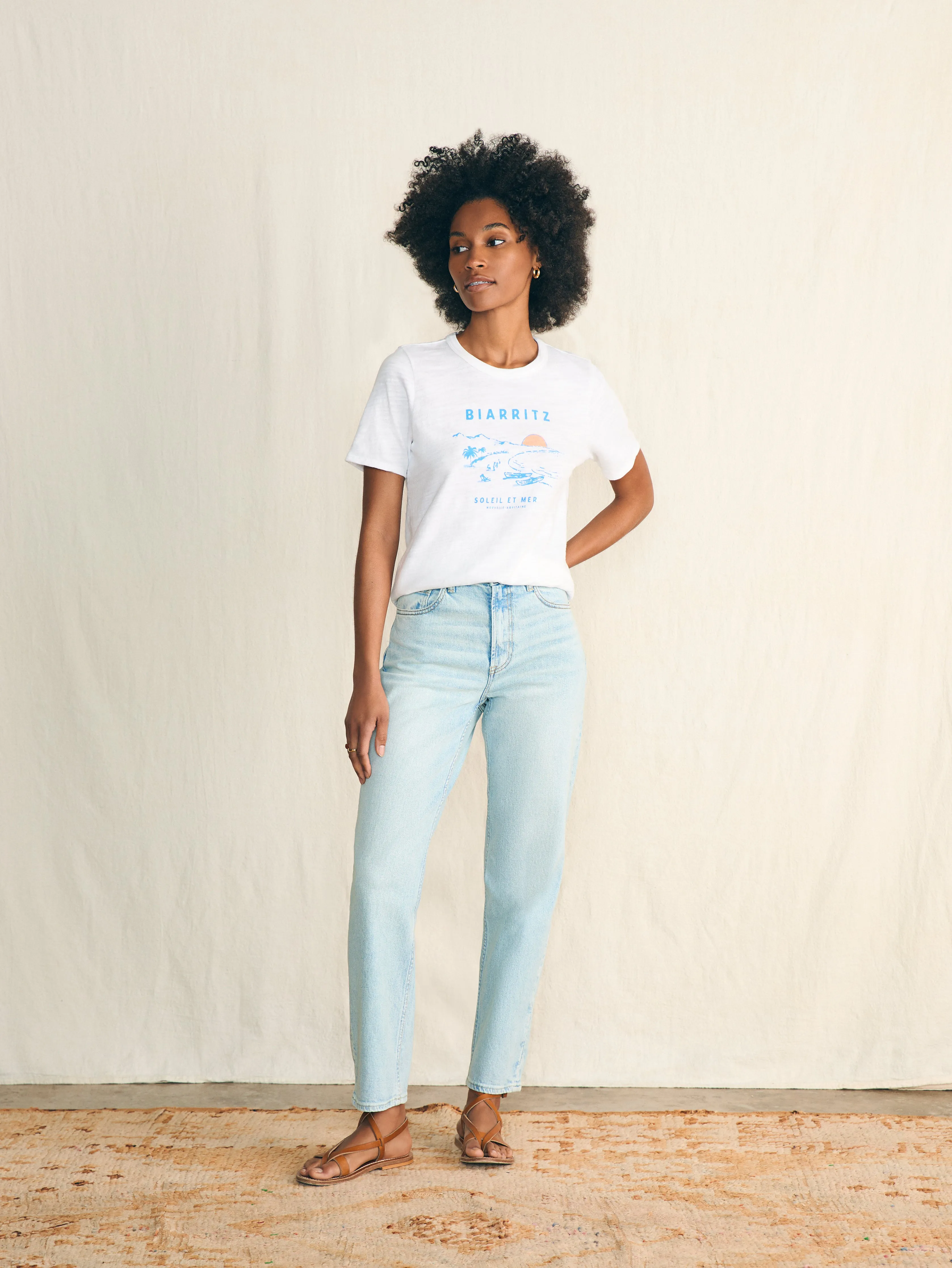 Sunwashed Slub Graphic Tee - Biarritz Coast sold by Faherty product image thumbnail 4