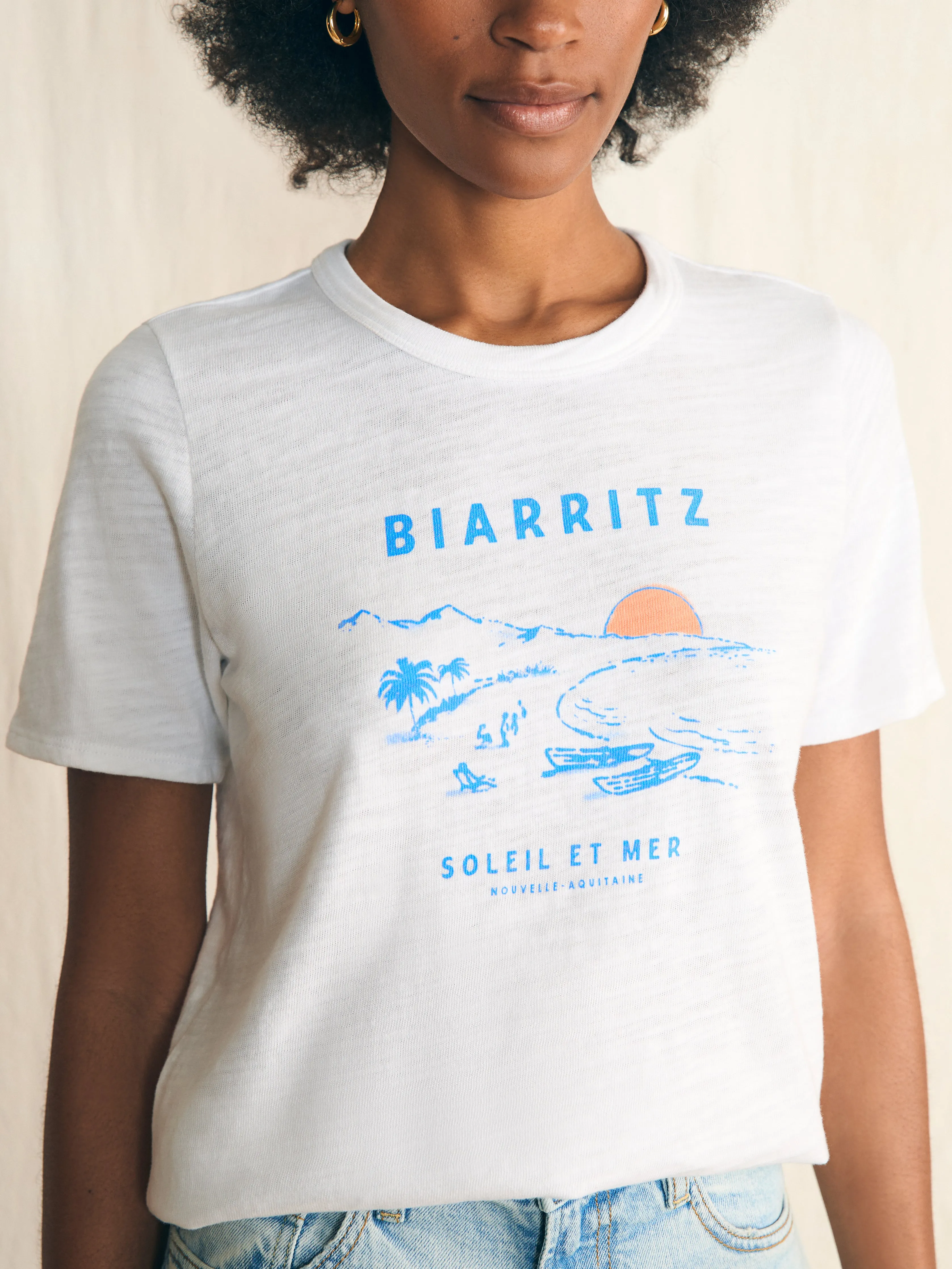 Sunwashed Slub Graphic Tee - Biarritz Coast sold by Faherty product image thumbnail 2