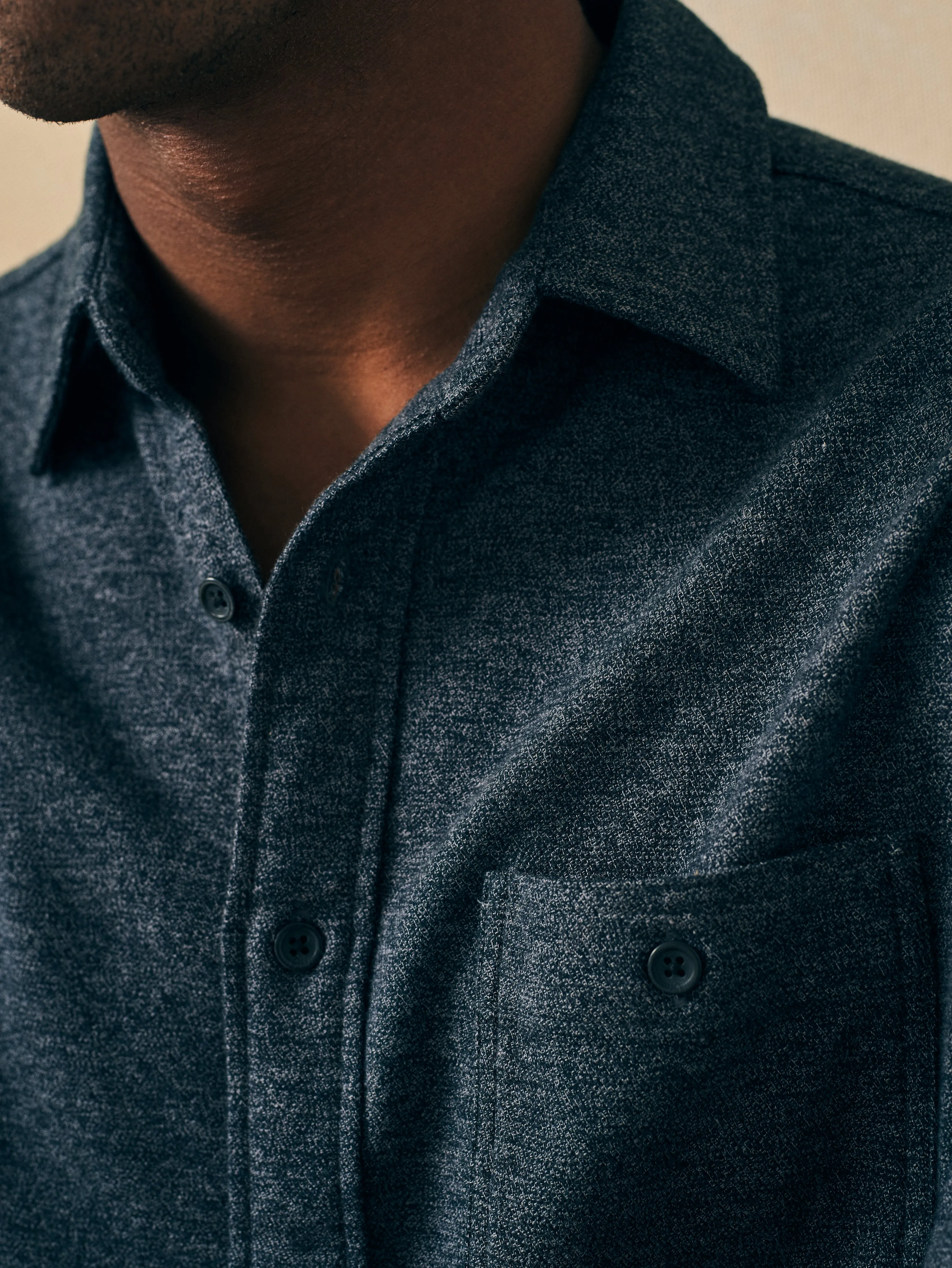 Super Brushed Flannel - Washed Black sold by Faherty product image thumbnail 3