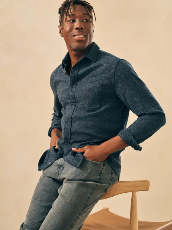 Super Brushed Flannel - Washed Black sold by Faherty