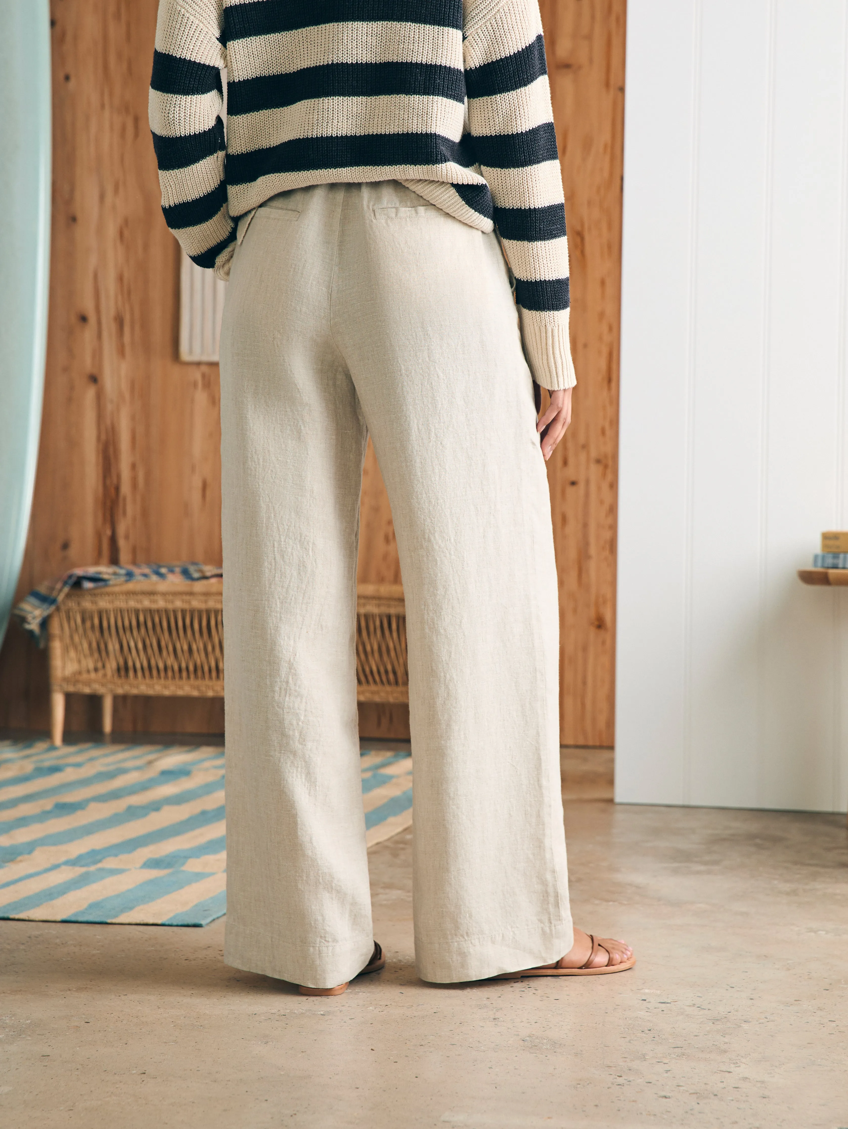 Monterey Linen Pant - Flax sold by Faherty product image thumbnail 4