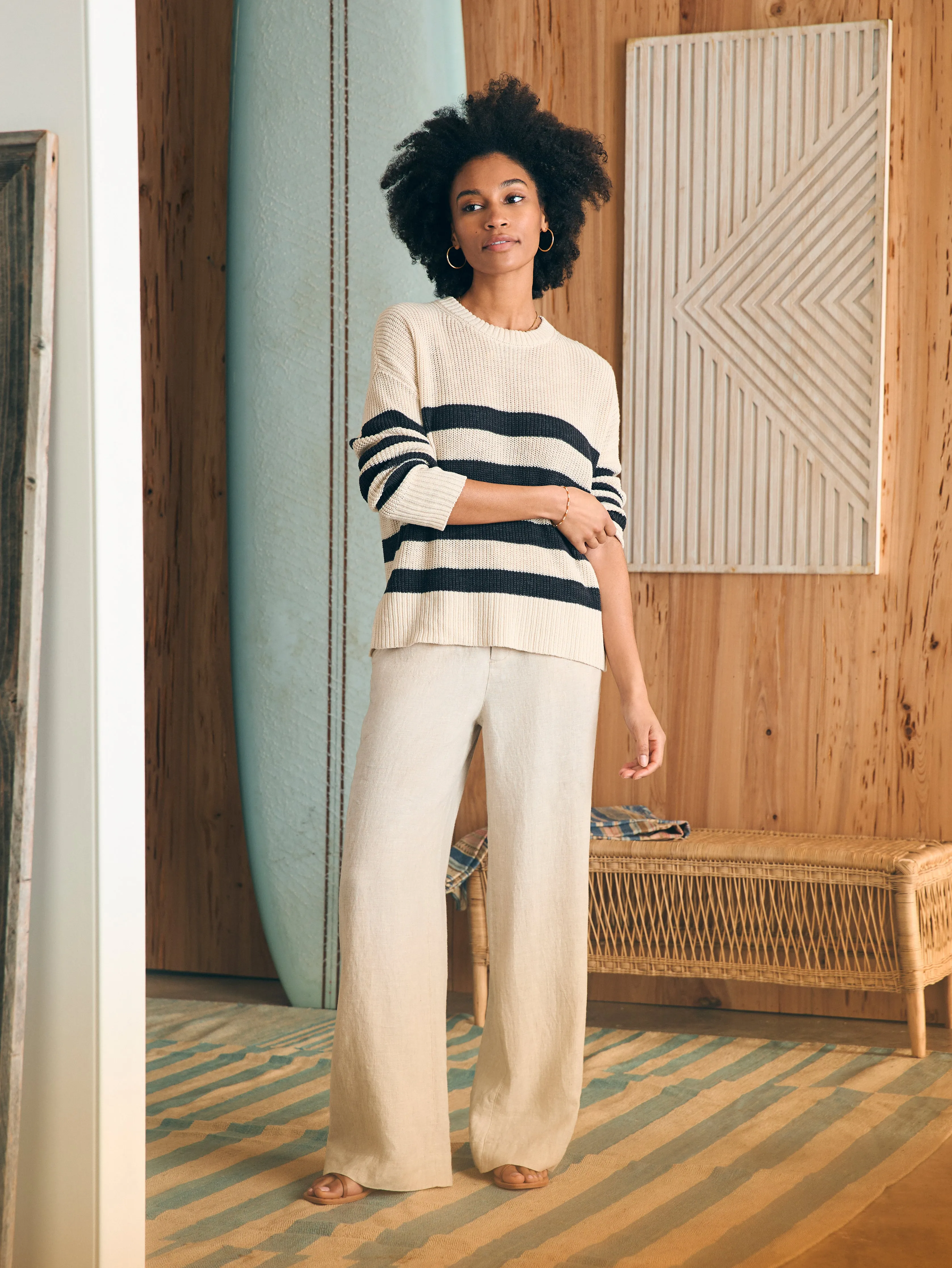 Monterey Linen Pant - Flax sold by Faherty product image thumbnail 3