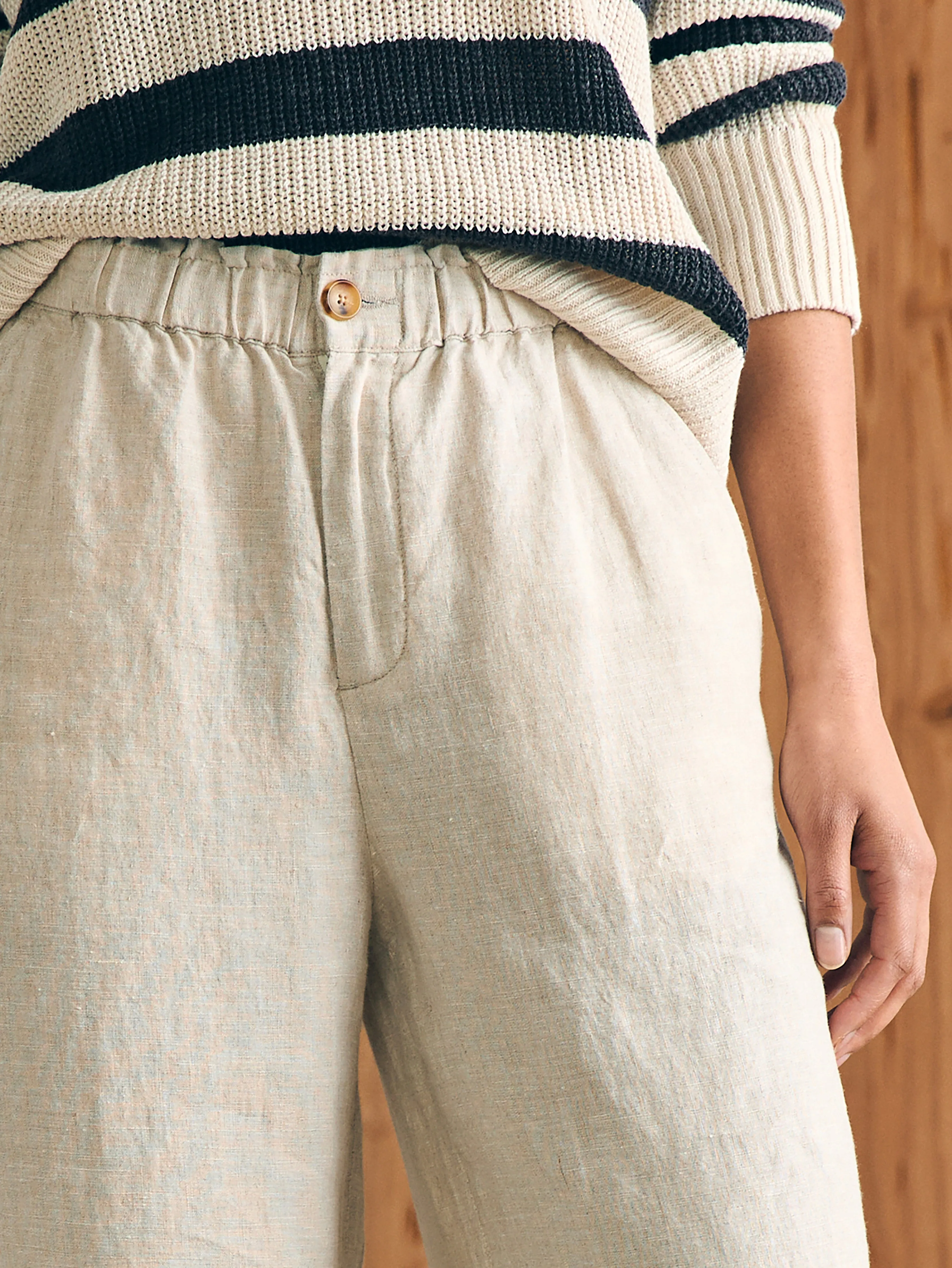 Monterey Linen Pant - Flax sold by Faherty product image thumbnail 2