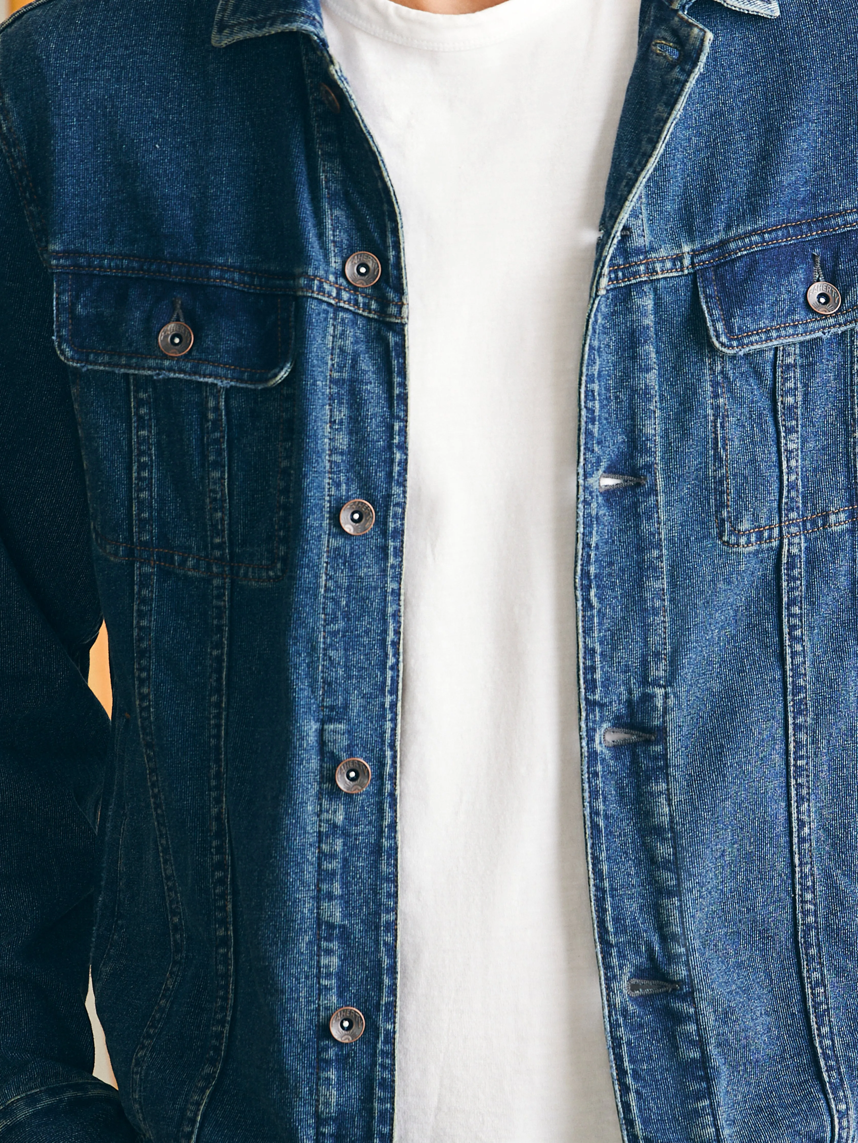 Jersey Trucker Jacket (Tall) - Rockford Wash sold by Faherty product image thumbnail 2