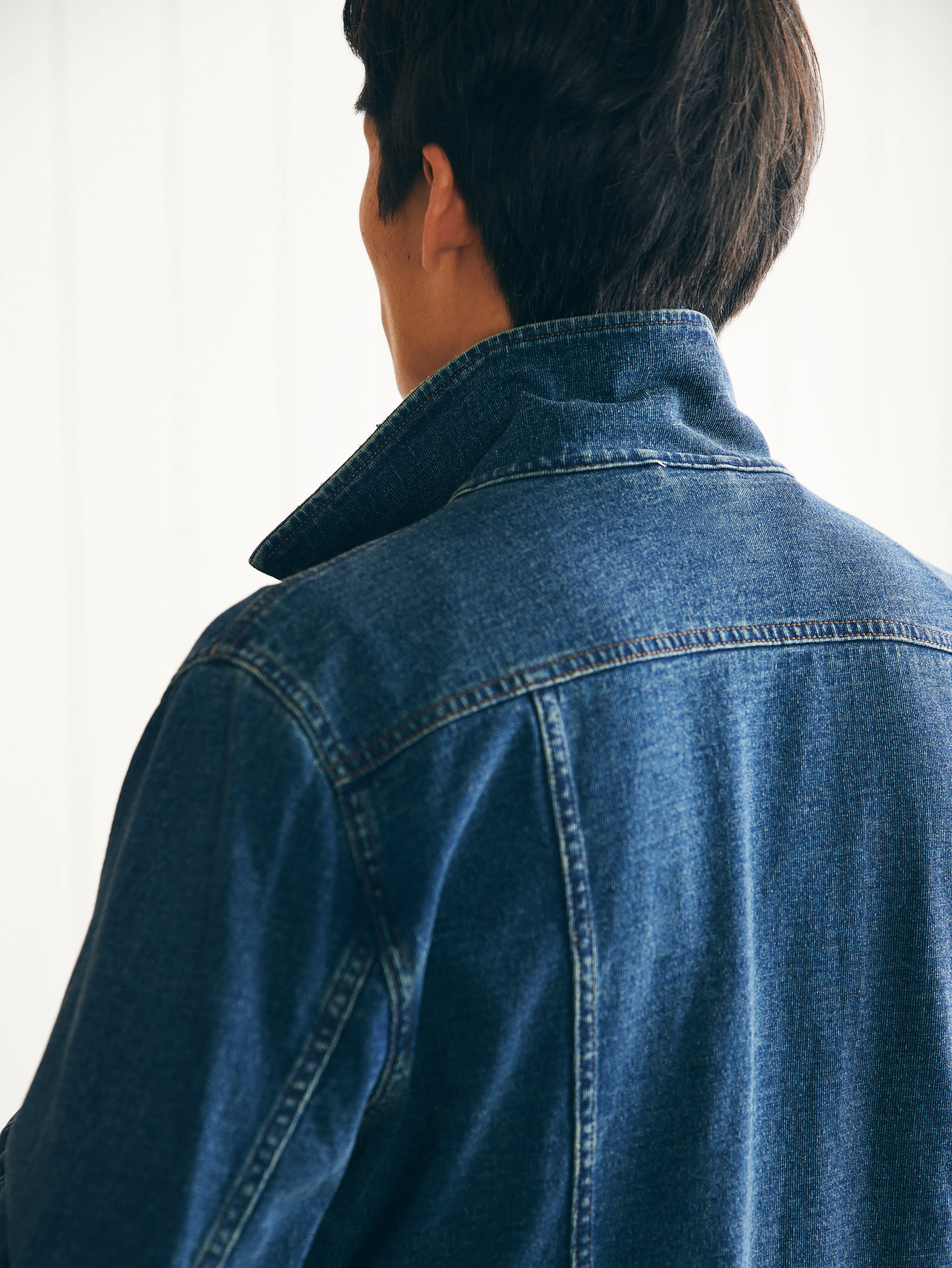 Jersey Trucker Jacket (Tall) - Rockford Wash sold by Faherty product image thumbnail 5