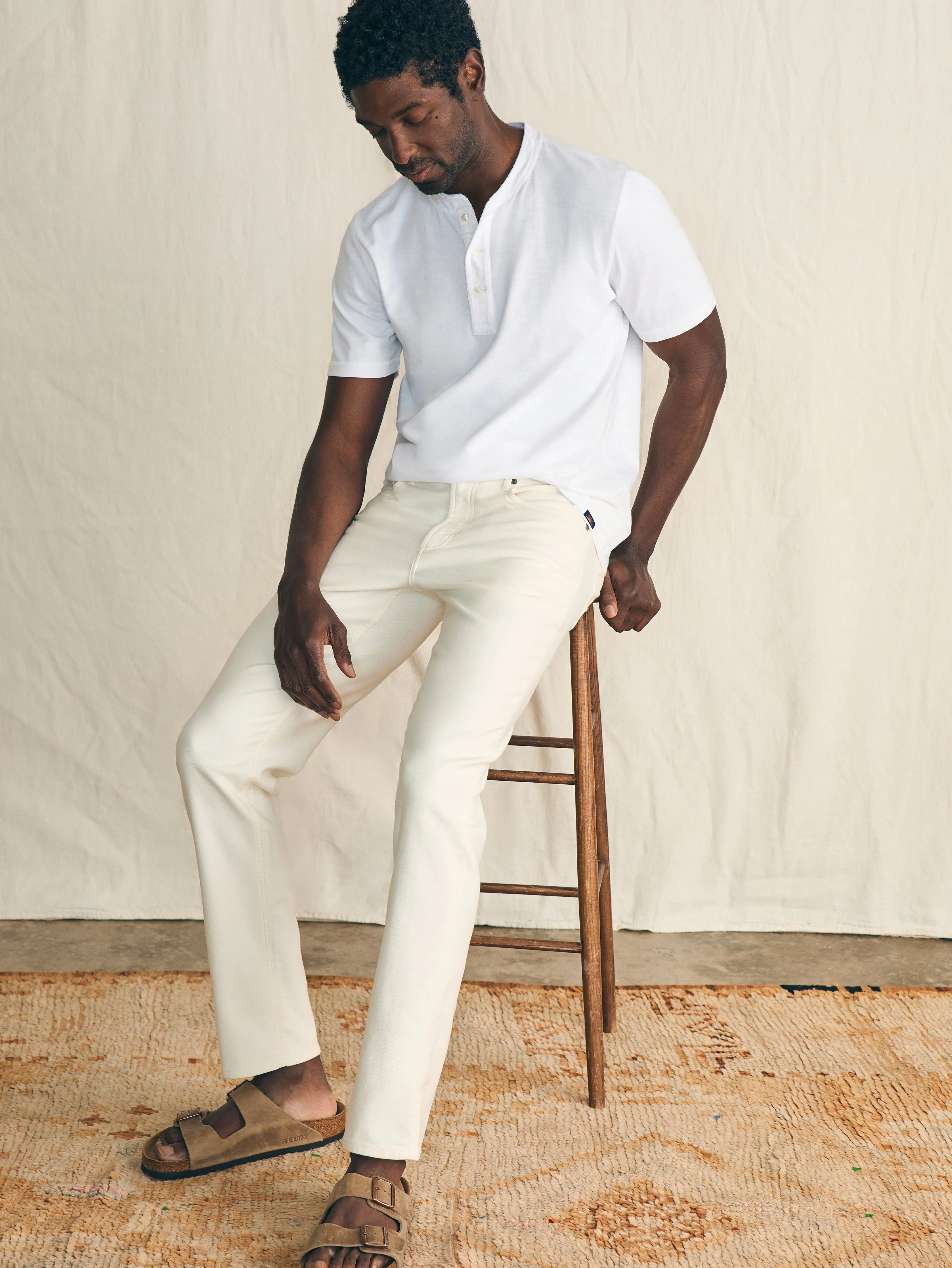 Stretch Terry™ 5-Pocket Pant - Cabo Blanco sold by Faherty product image thumbnail 5
