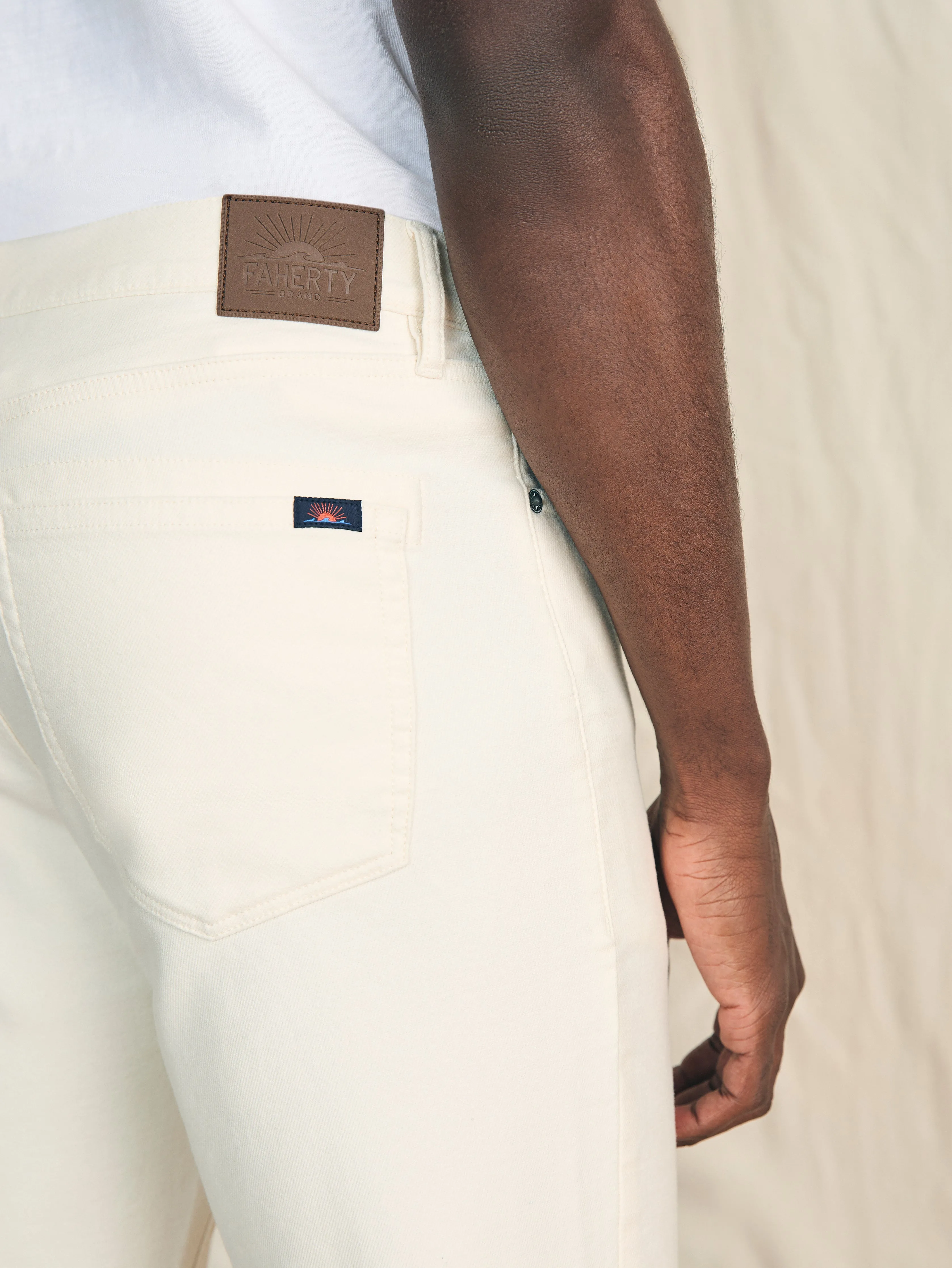 Stretch Terry™ 5-Pocket Pant - Cabo Blanco sold by Faherty product image thumbnail 4