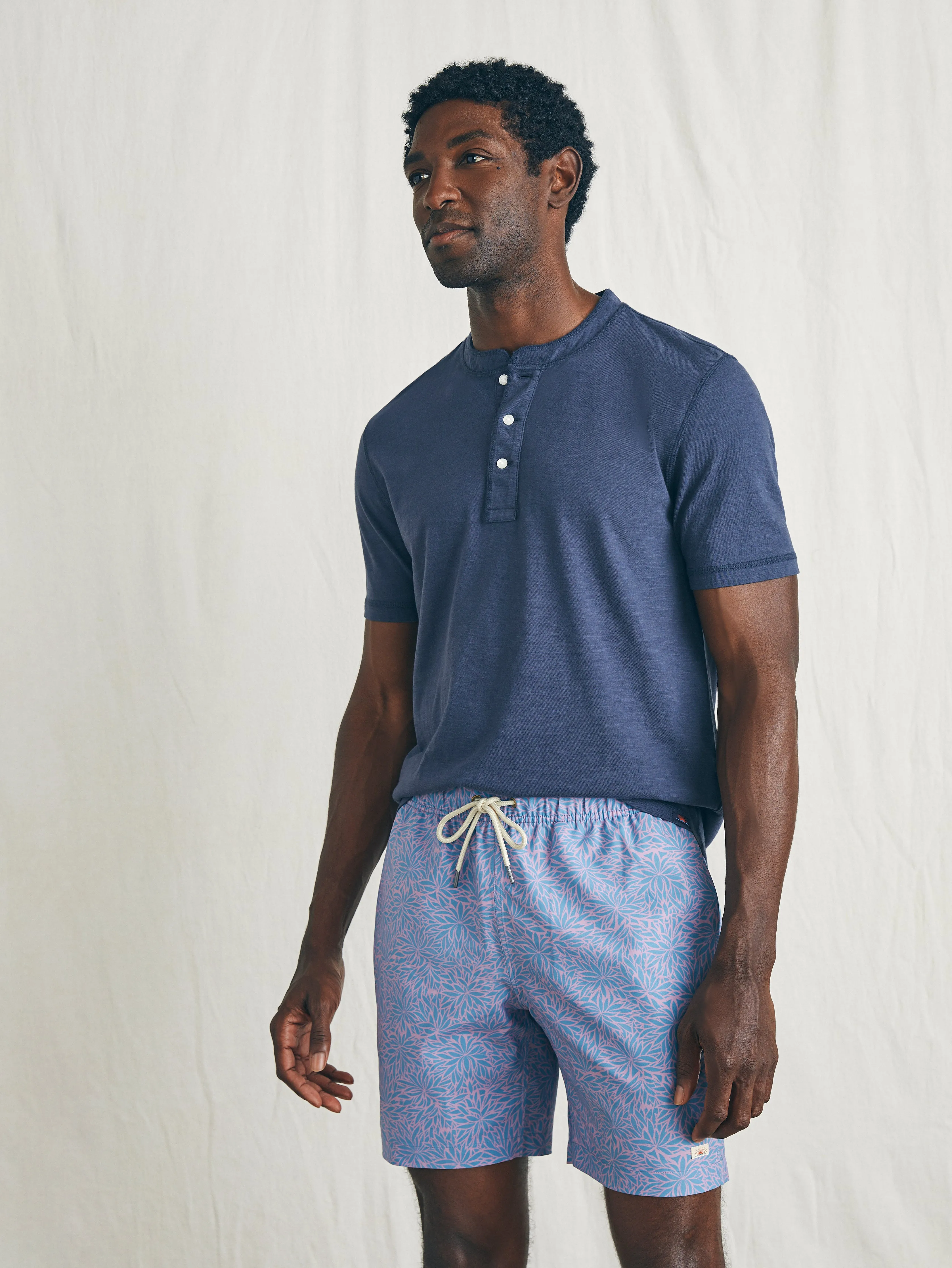 Sunwashed Trunk - Night Orchid Frond sold by Faherty