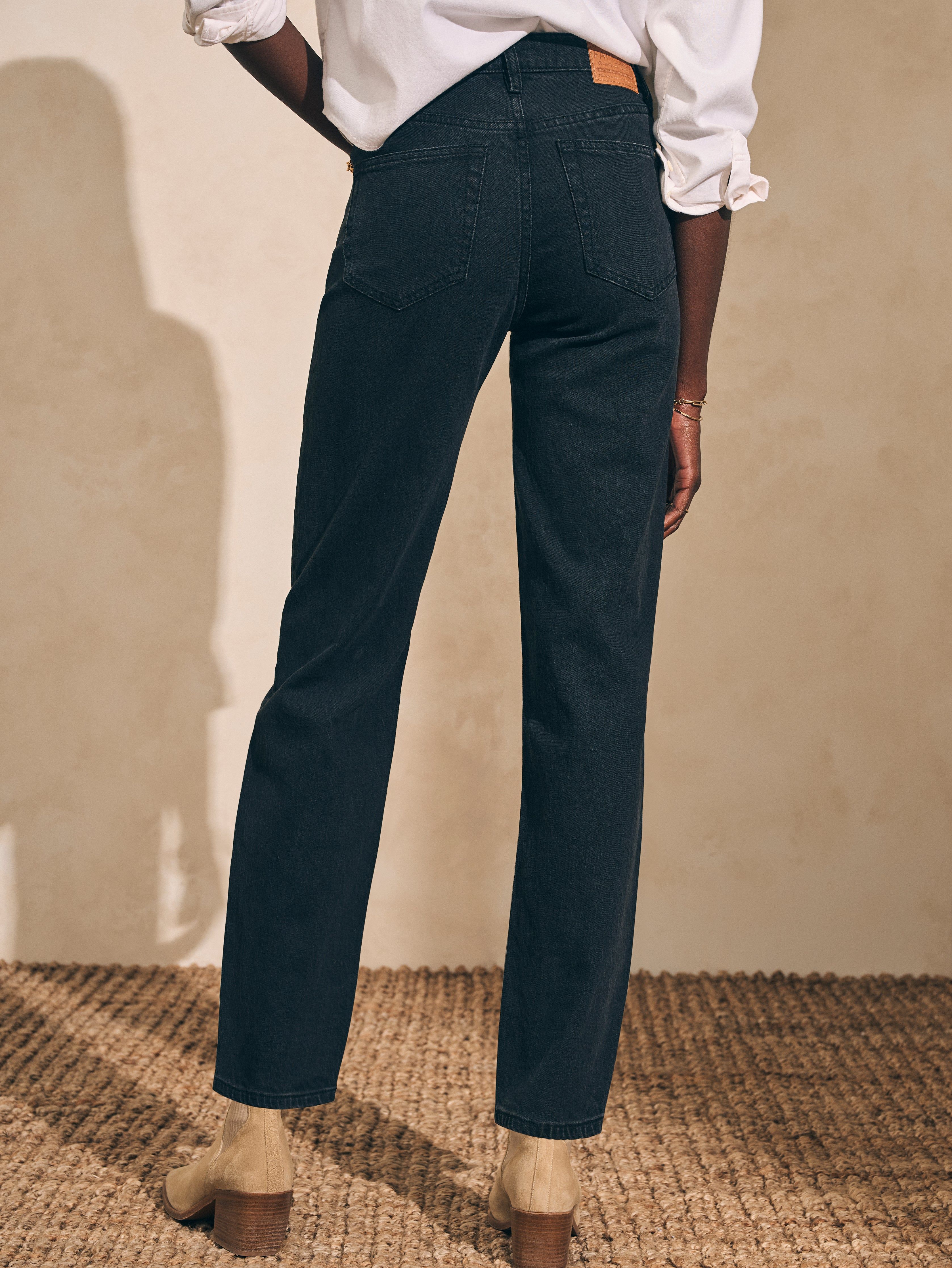 Organic Cotton Slim Straight Denim - Blackcliff Wash sold by Faherty product image thumbnail 5