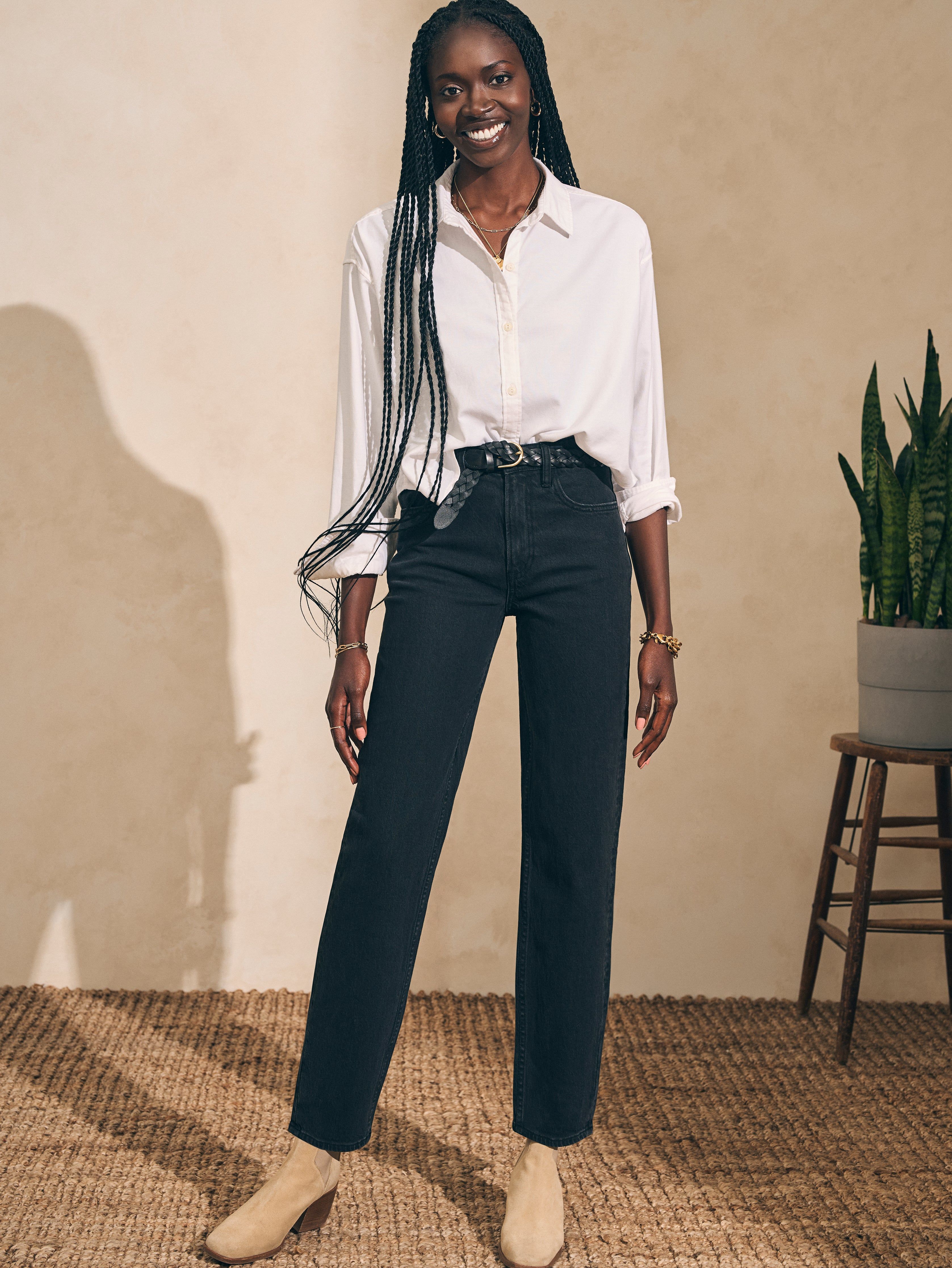 Organic Cotton Slim Straight Denim - Blackcliff Wash sold by Faherty product image thumbnail 2