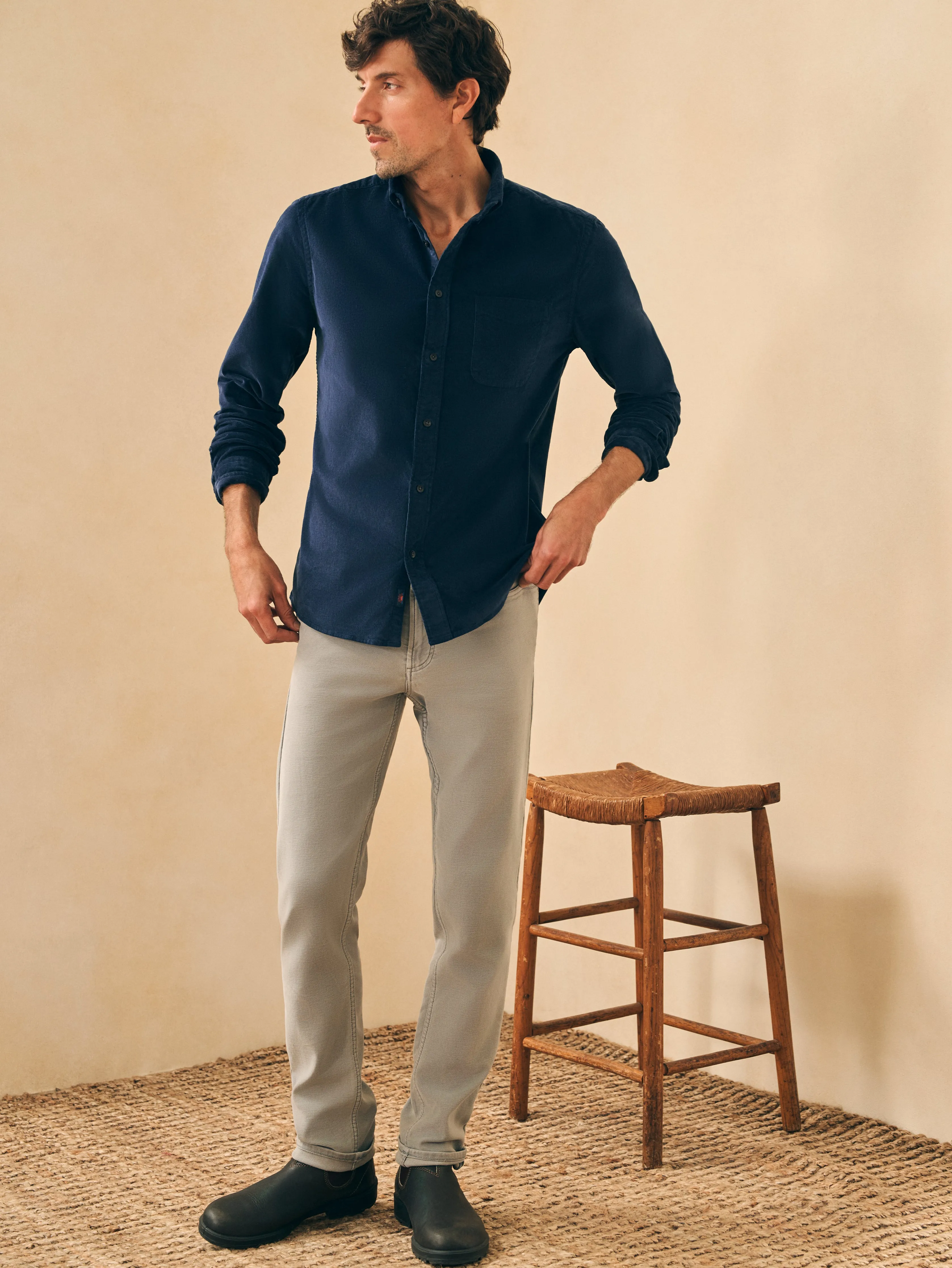 Stretch Corduroy Shirt - Blue Nights sold by Faherty product image thumbnail 3