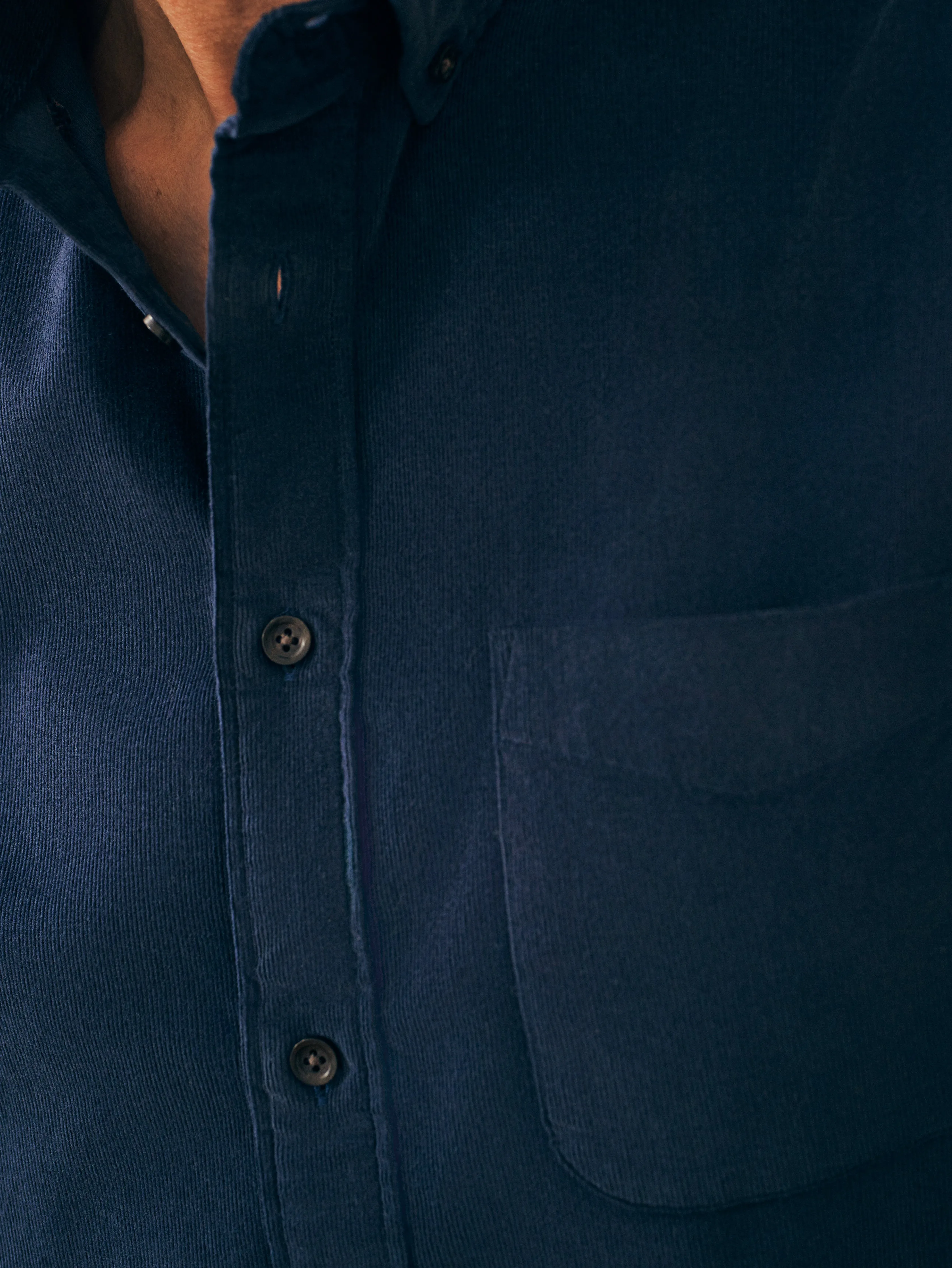 Stretch Corduroy Shirt - Blue Nights sold by Faherty product image thumbnail 2