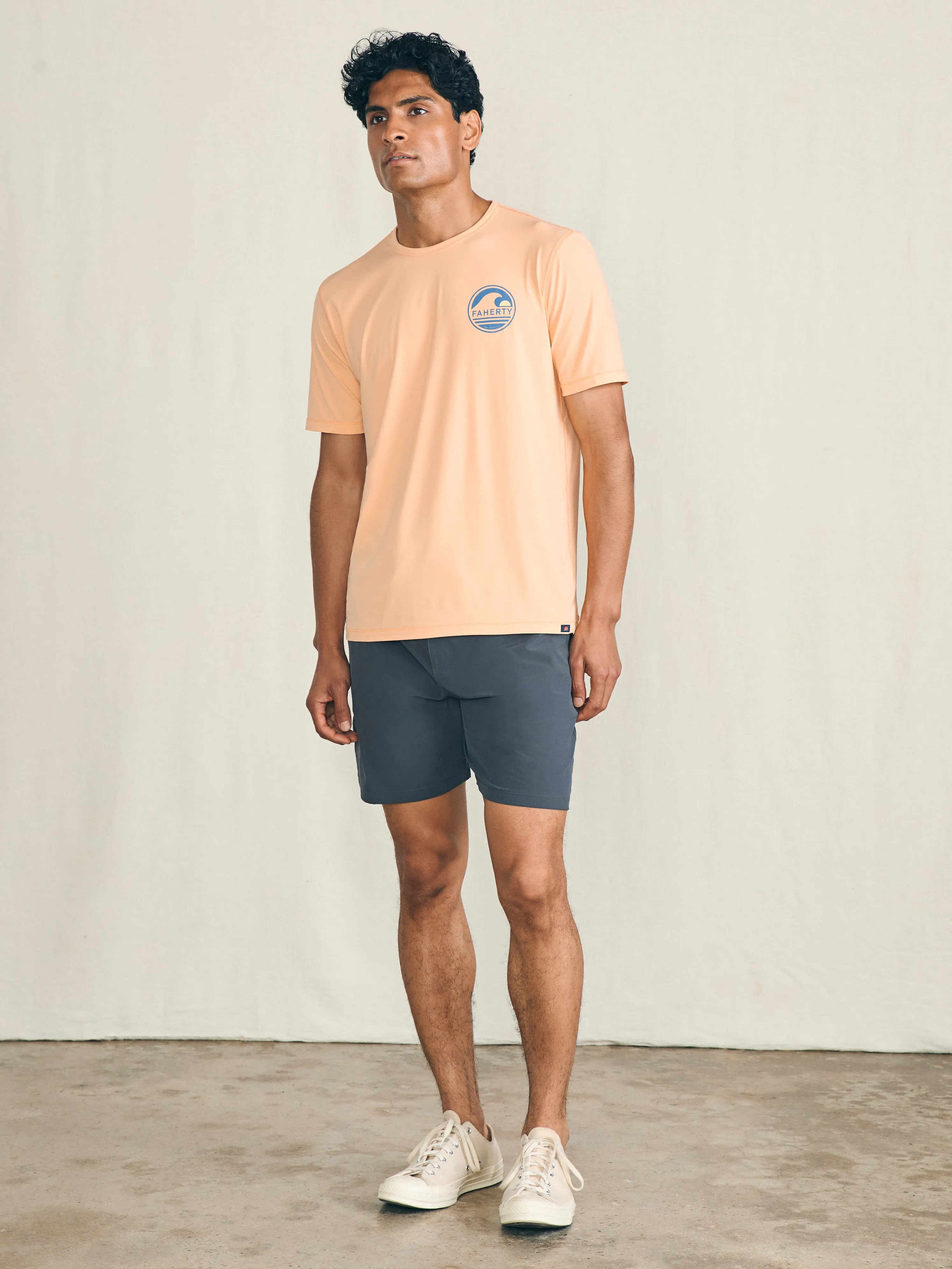 Shorelite Short-Sleeve Tech Tee - Passion Peach sold by Faherty product image thumbnail 4