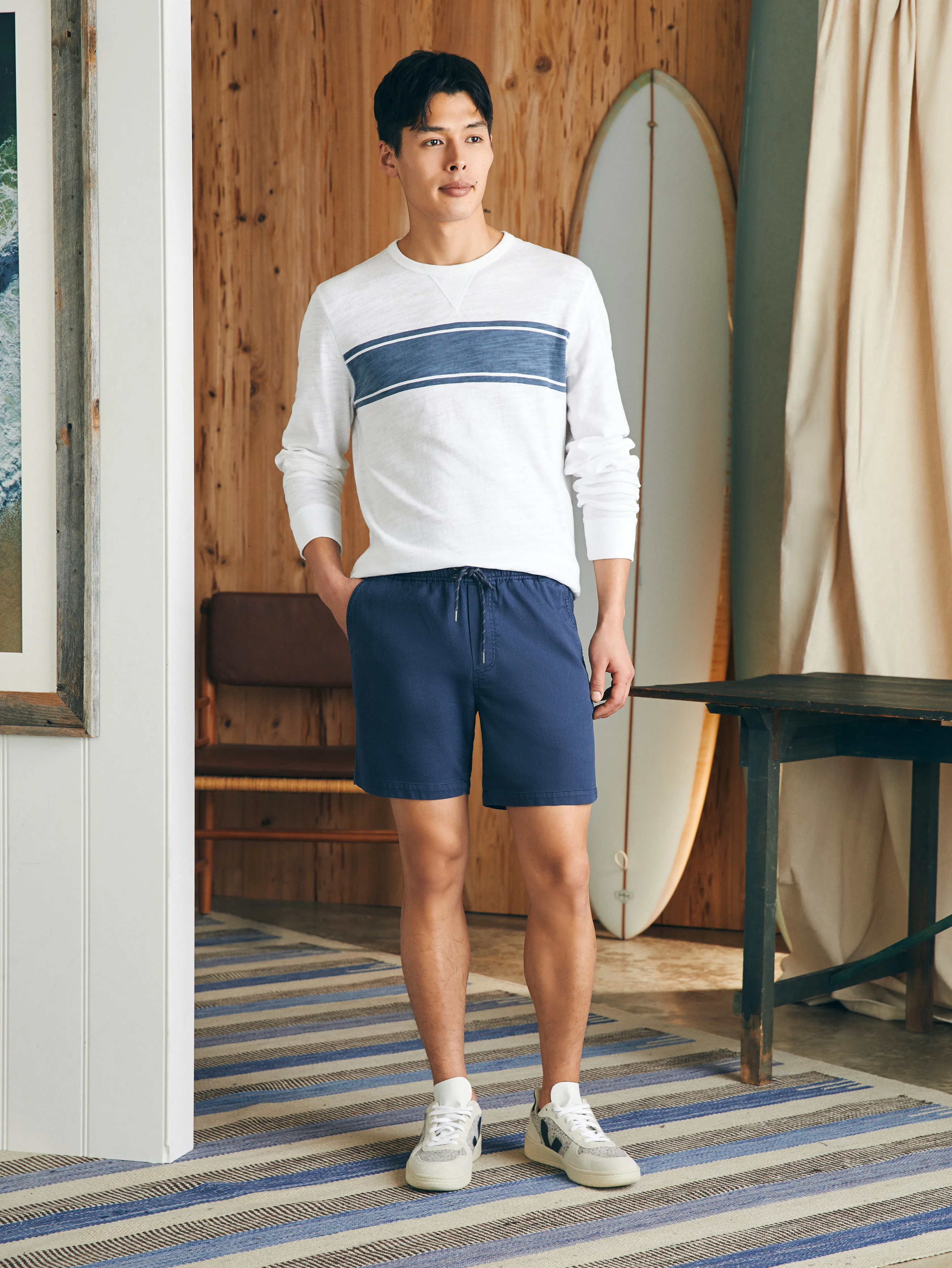 Essential Drawstring Short (6.5" Inseam) - Washed Navy sold by Faherty product image thumbnail 3