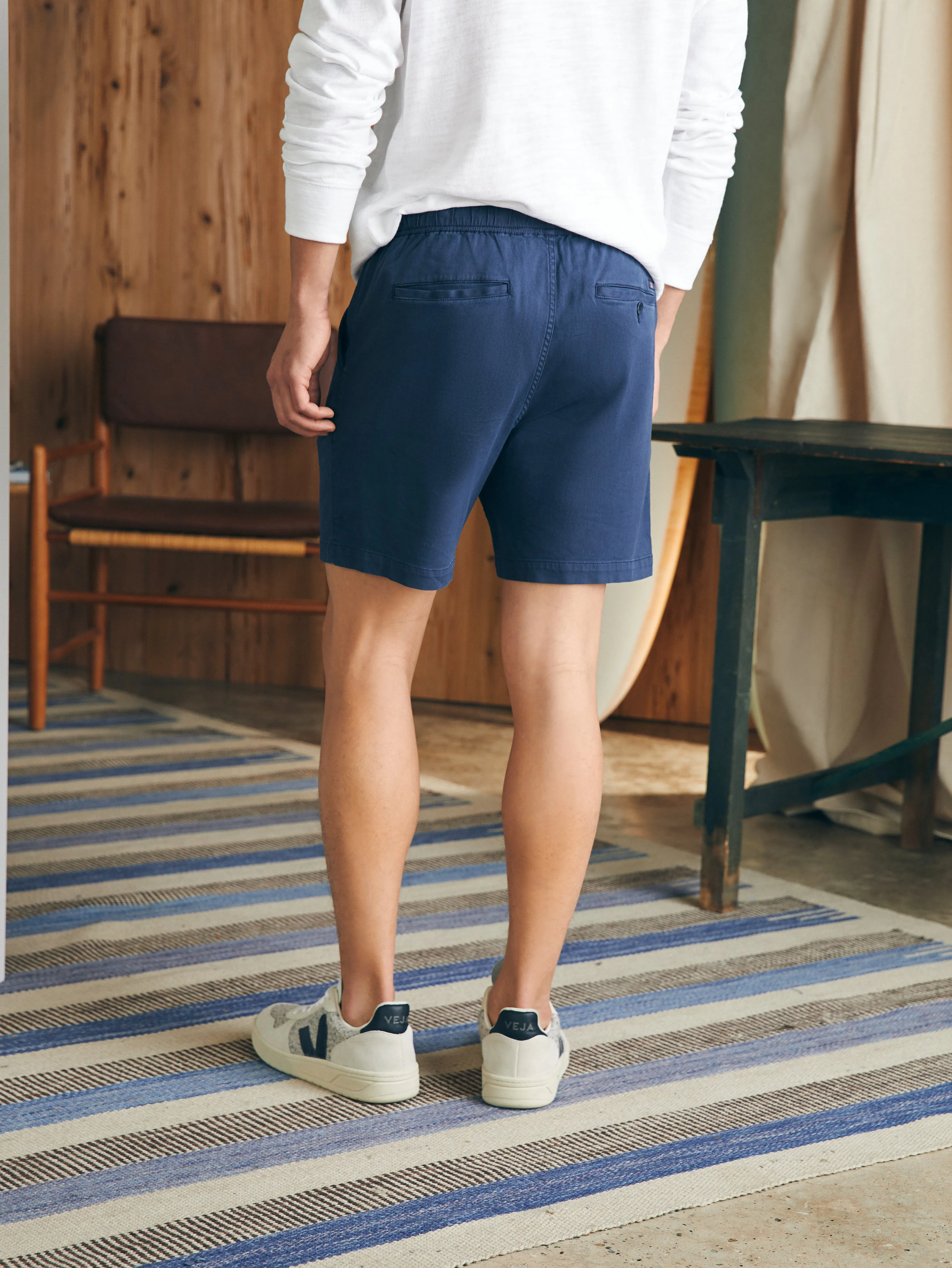 Essential Drawstring Short (6.5" Inseam) - Washed Navy sold by Faherty product image thumbnail 5
