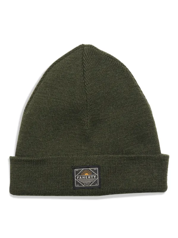 Merino Workwear Beanie - Olive sold by Faherty