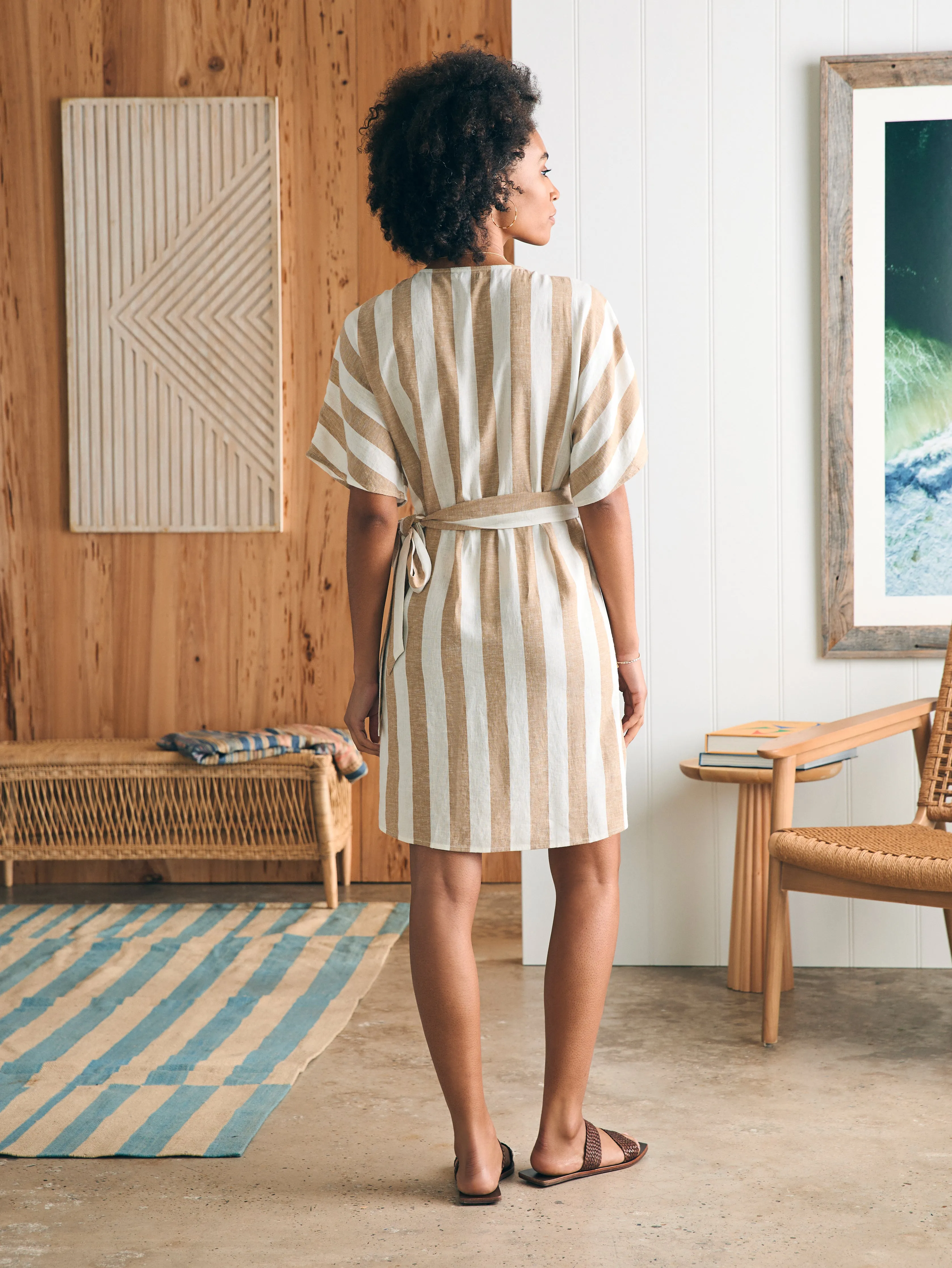 Willow Dress - Bronze Stripe sold by Faherty product image thumbnail 5