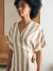 Willow Dress - Bronze Stripe sold by Faherty