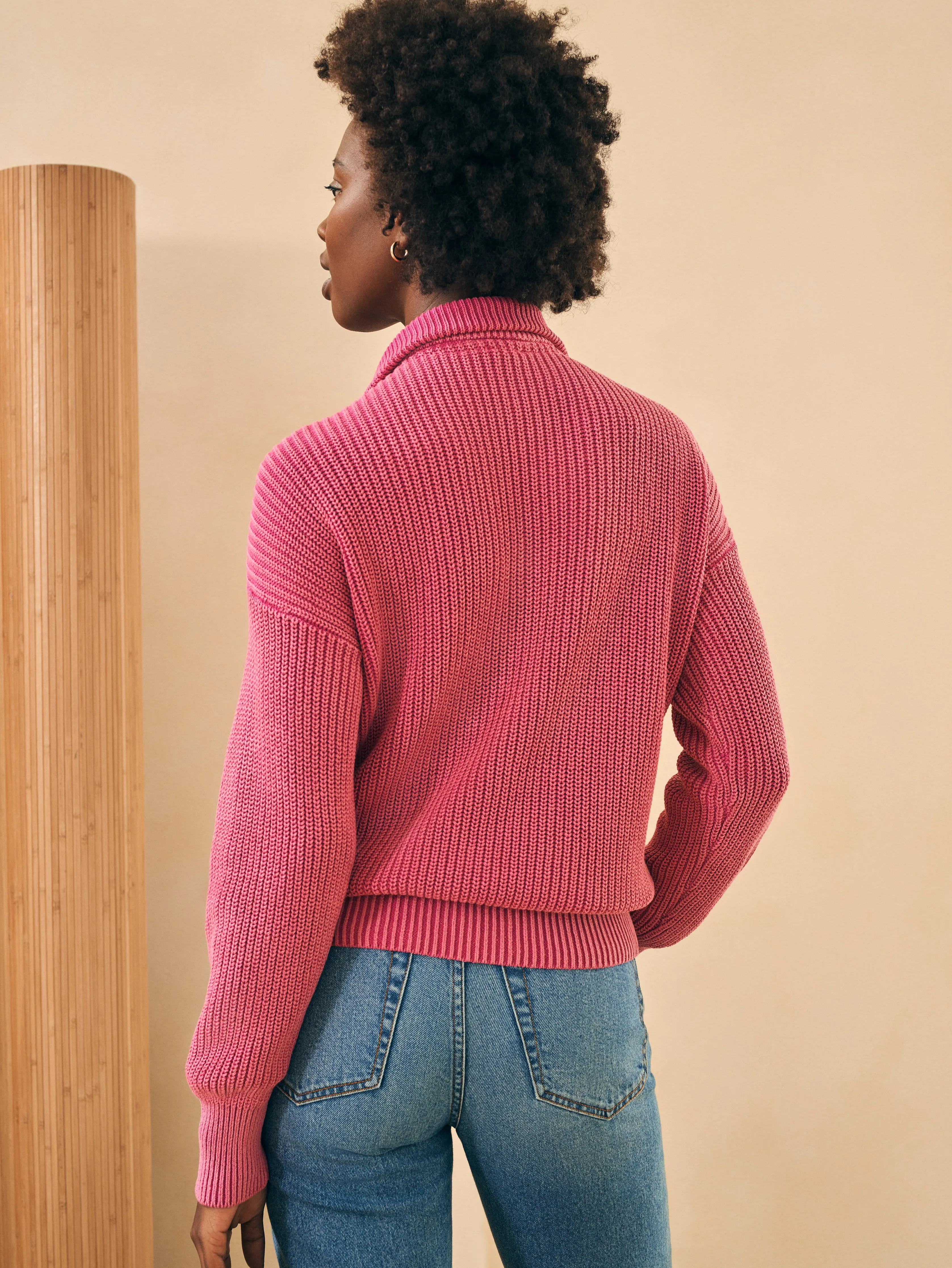 Sunwashed Mariner Sweater - Festival Fushia sold by Faherty product image thumbnail 5