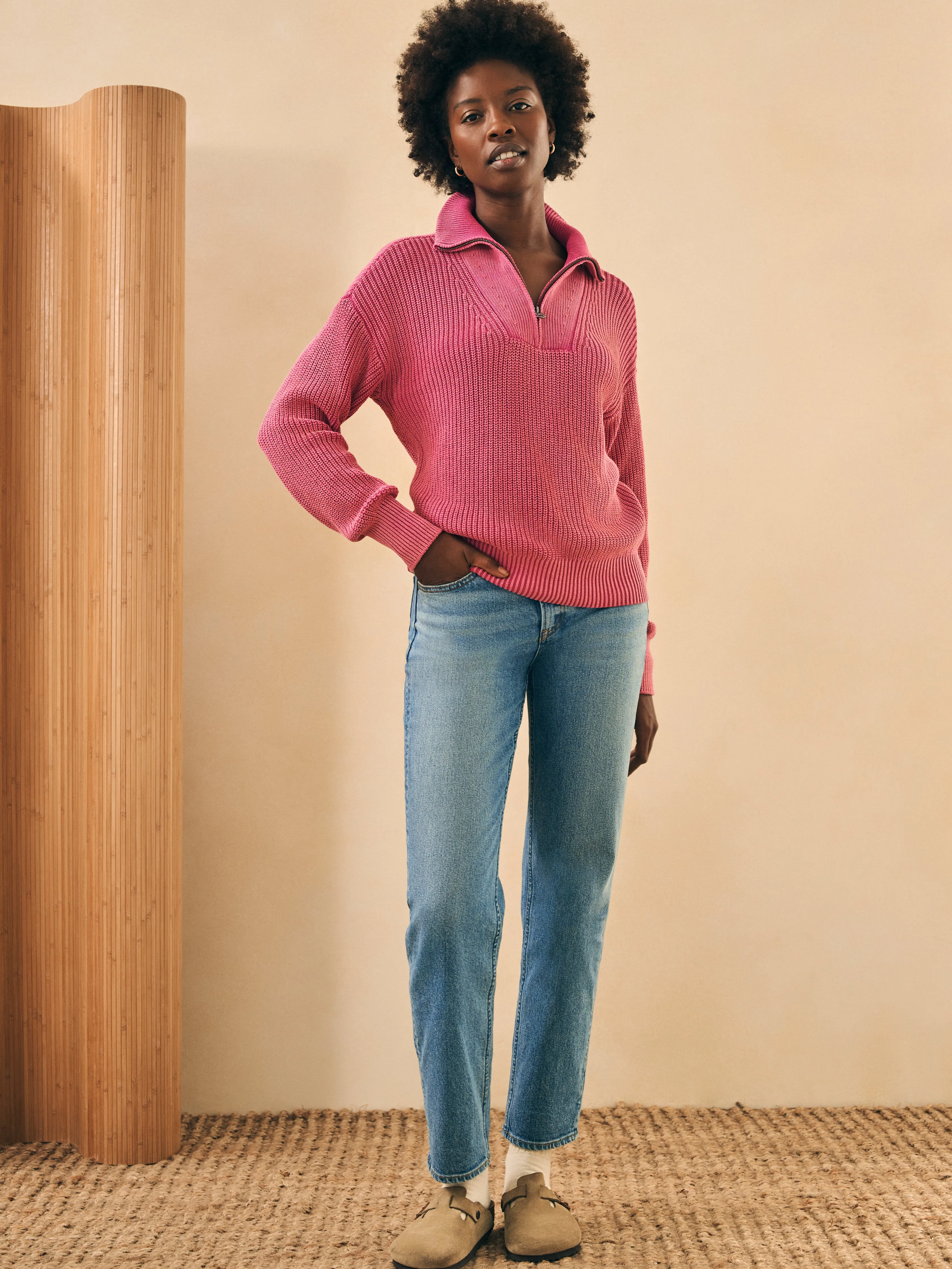 Sunwashed Mariner Sweater - Festival Fushia sold by Faherty product image thumbnail 4
