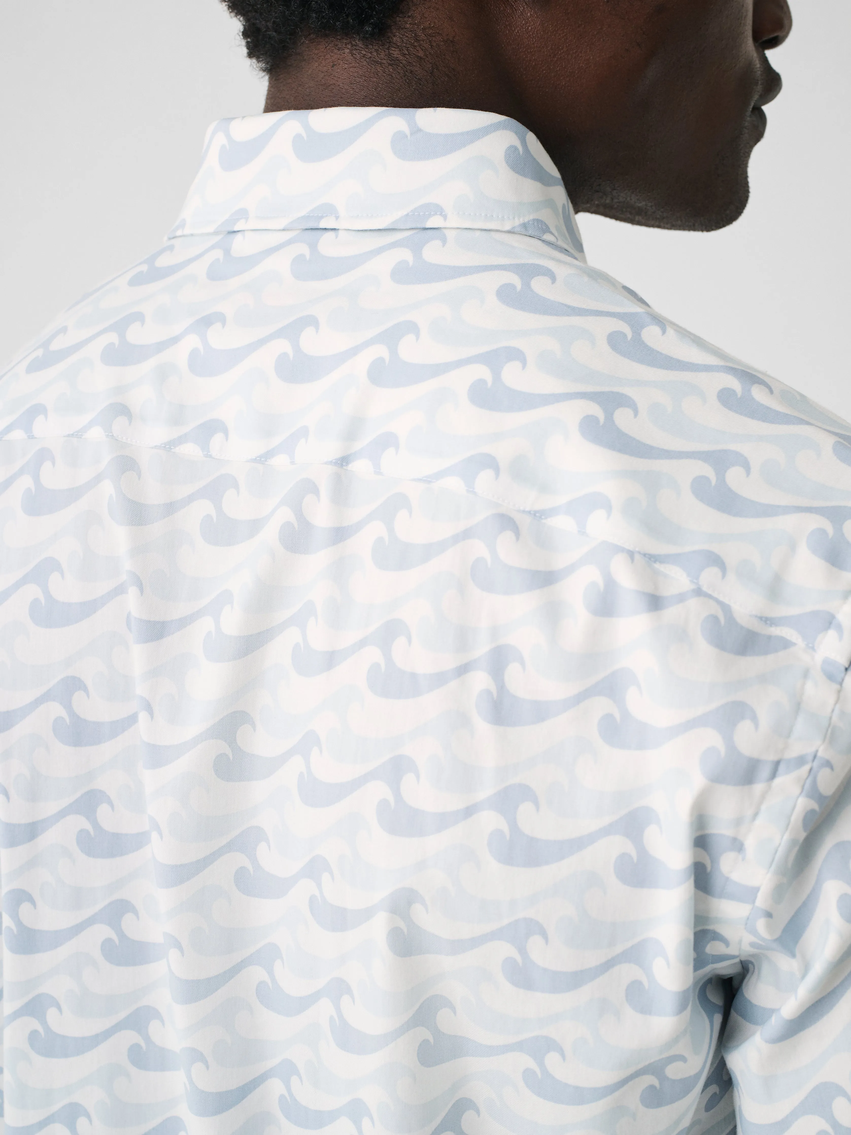 Movement™ Short-Sleeve Shirt - Ivory Endless Peaks sold by Faherty product image thumbnail 4