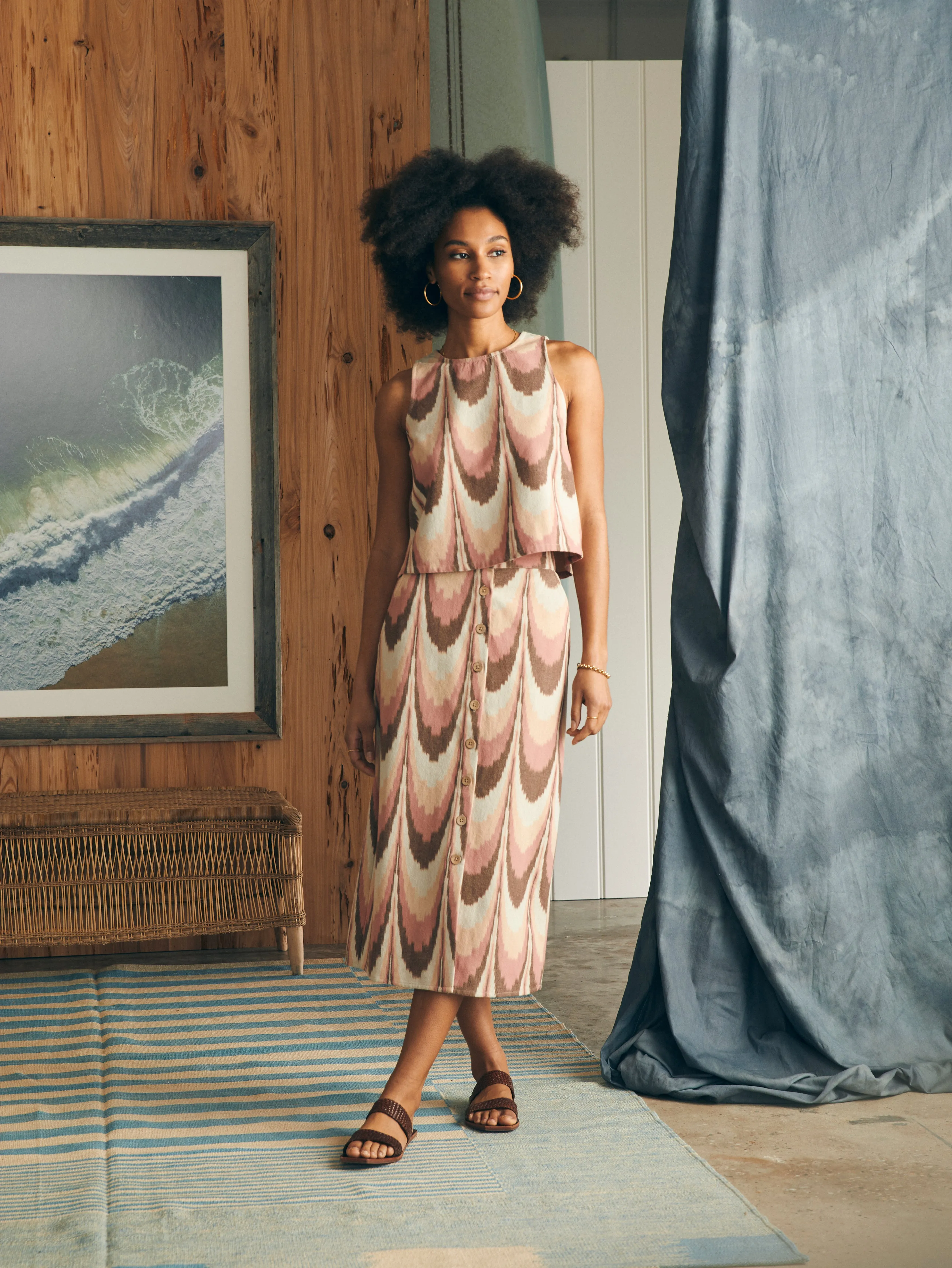 Shoreline Shell Top - Desert Ikat sold by Faherty product image thumbnail 2