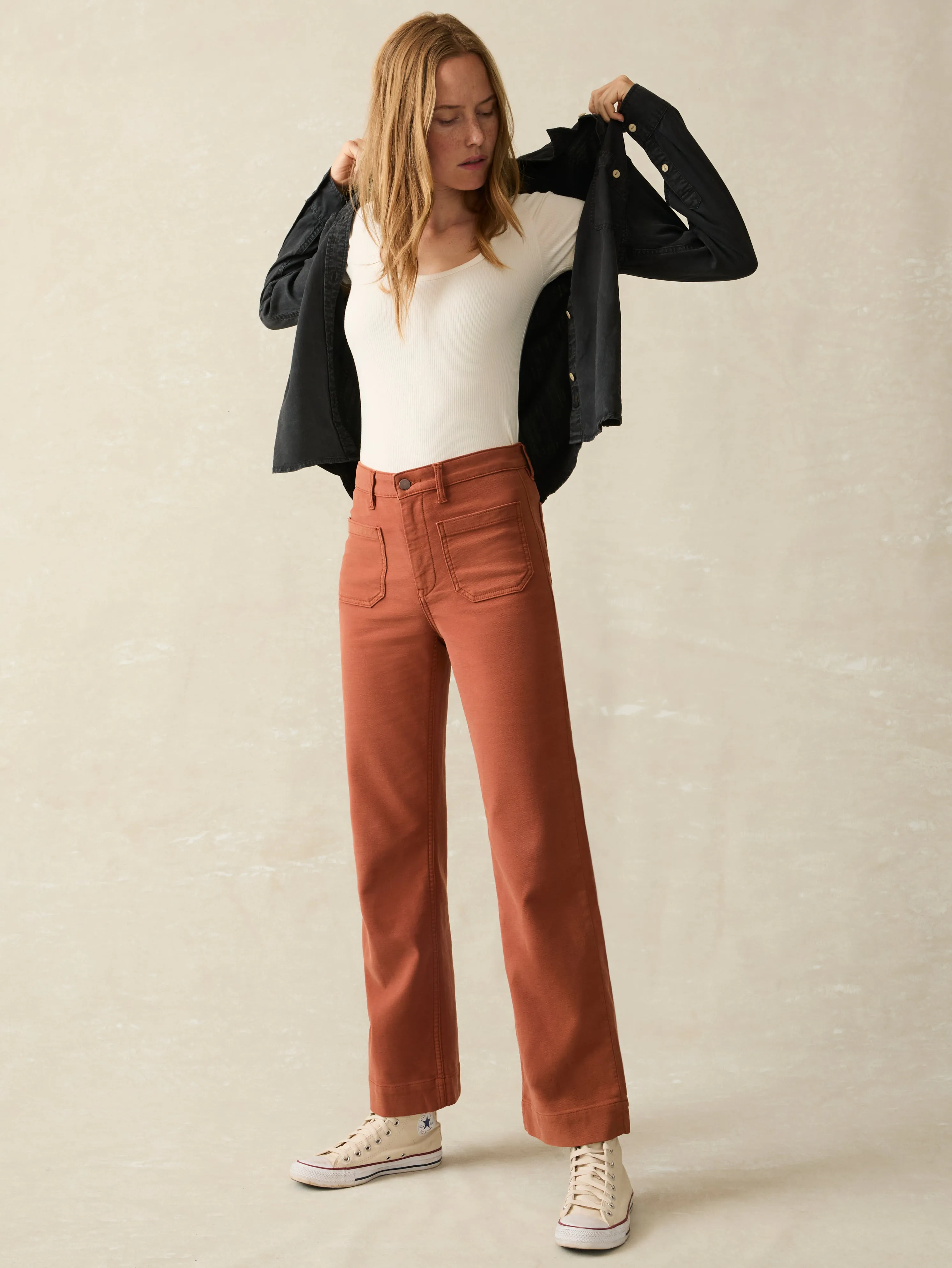 Stretch Terry Patch Pocket Pant - Imperial Topaz sold by Faherty product image thumbnail 4