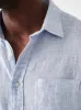 Laguna Linen Shirt - Light Blue Melange sold by Faherty