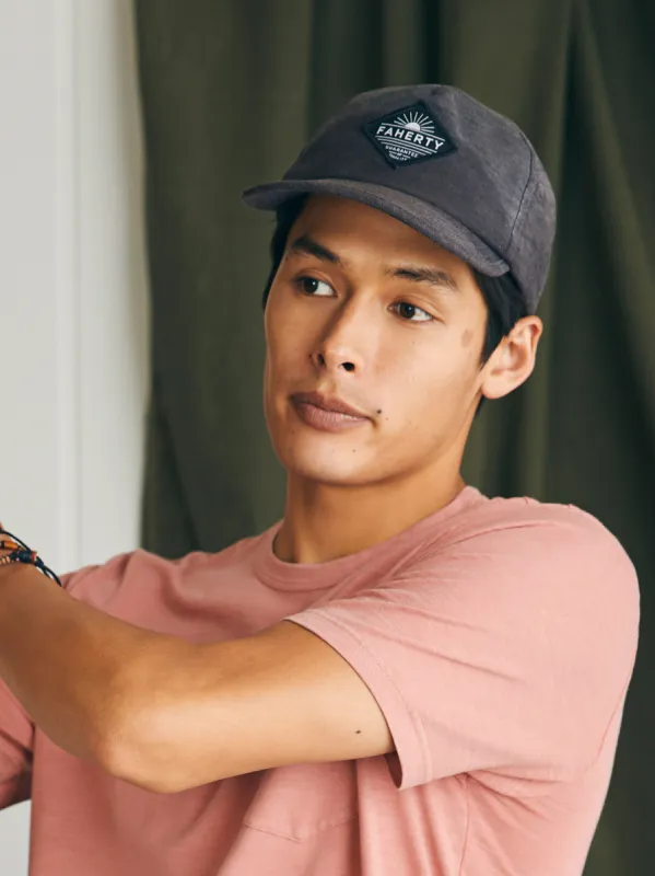 All Day Front Seam Hat - Charcoal sold by Faherty