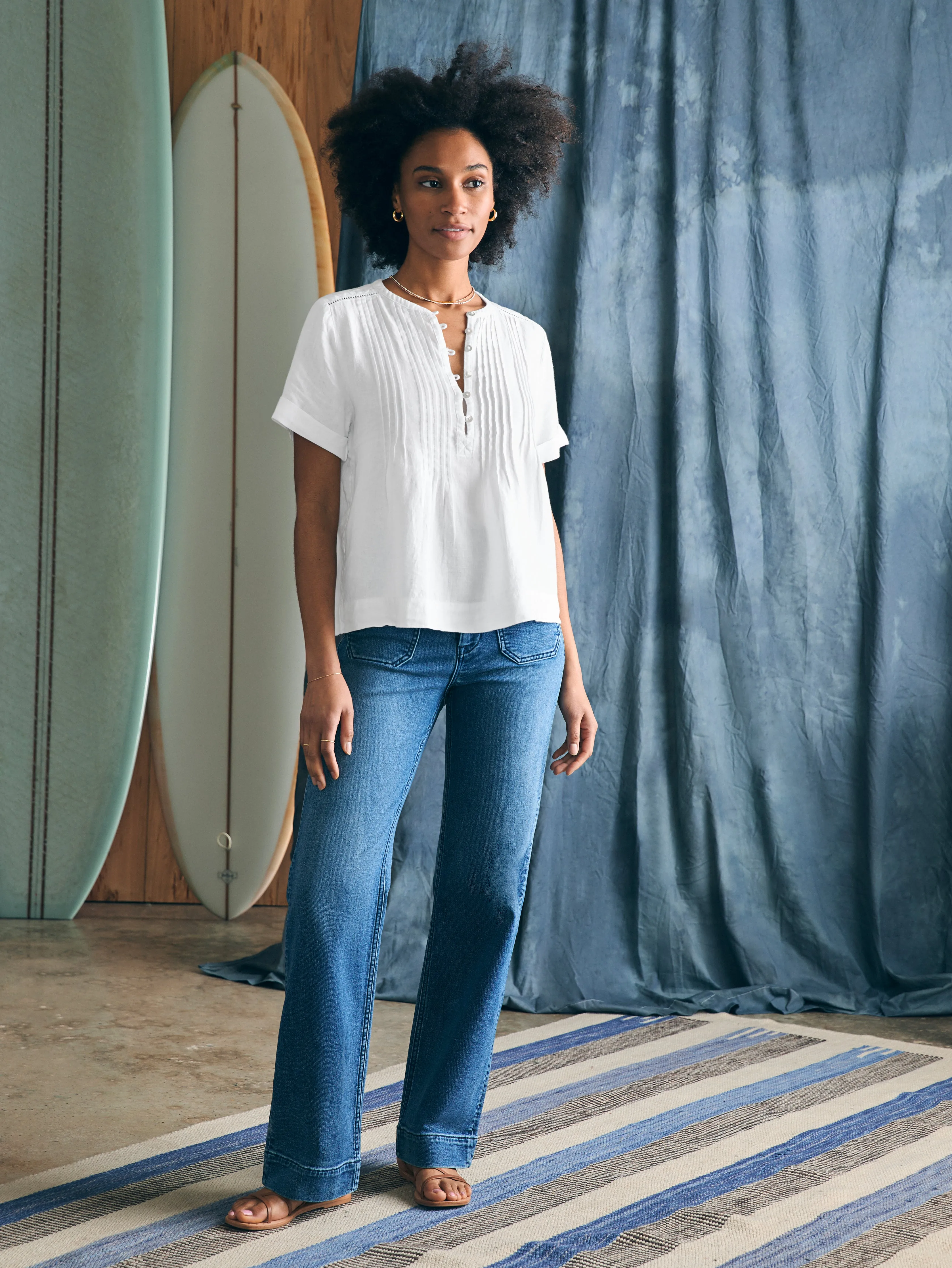 Gemina Top - White sold by Faherty product image thumbnail 4