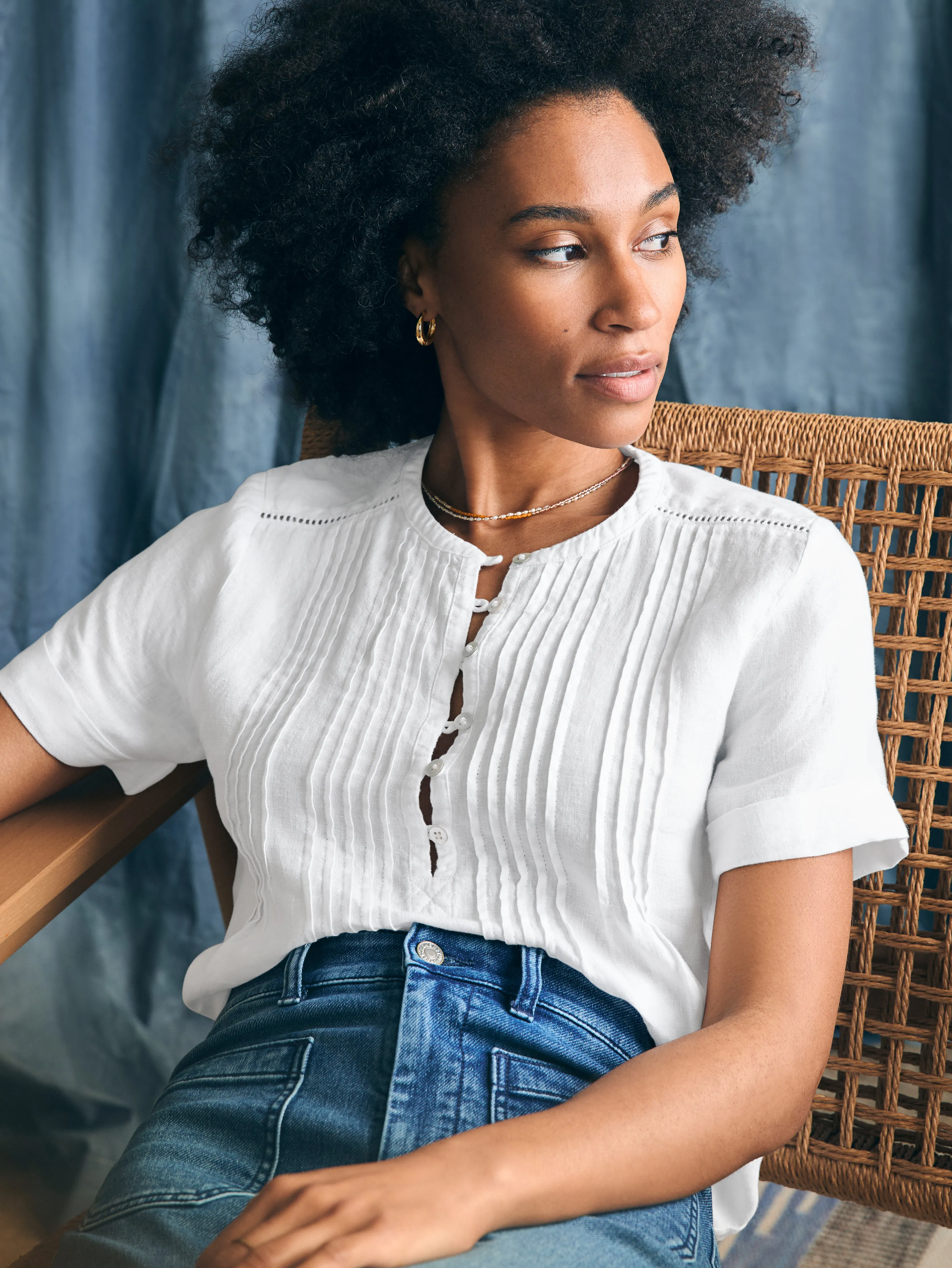 Gemina Top - White sold by Faherty product image thumbnail 3