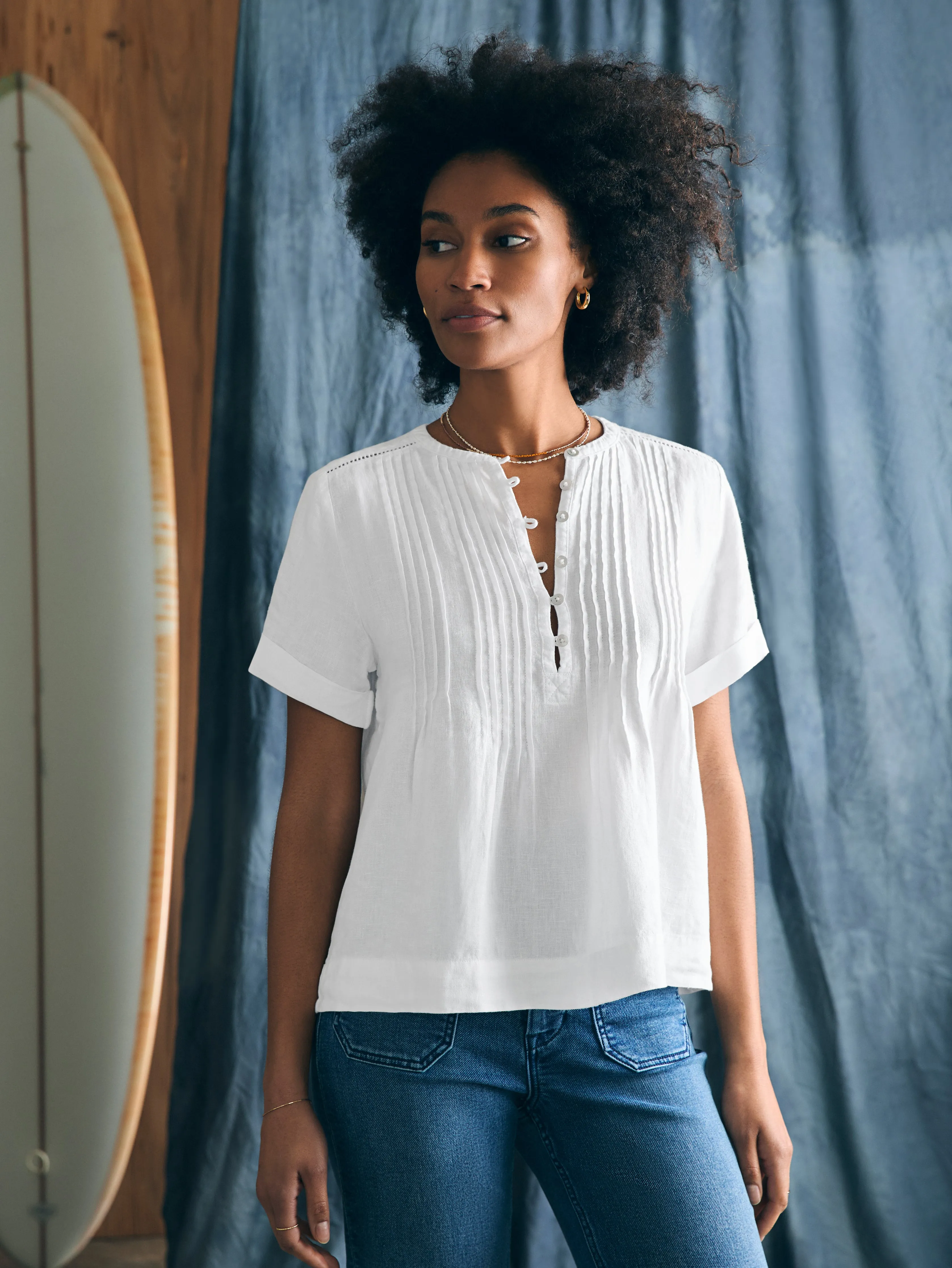 Gemina Top - White sold by Faherty