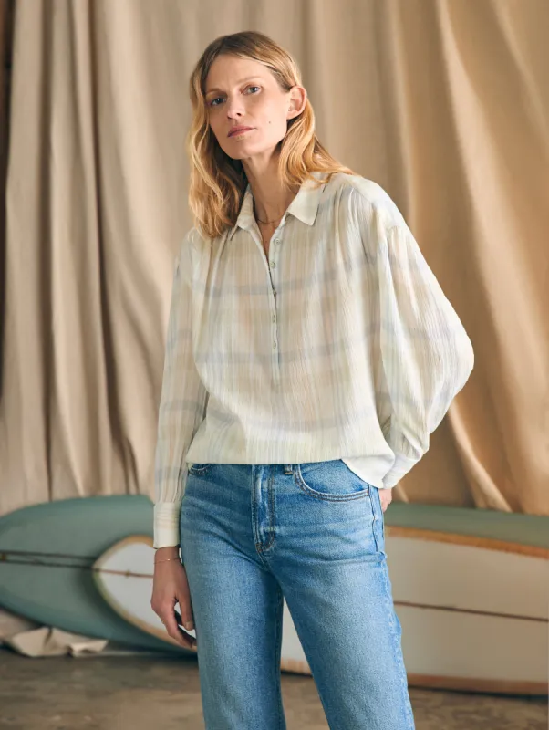 Olli Blouse - Atwood Plaid sold by Faherty