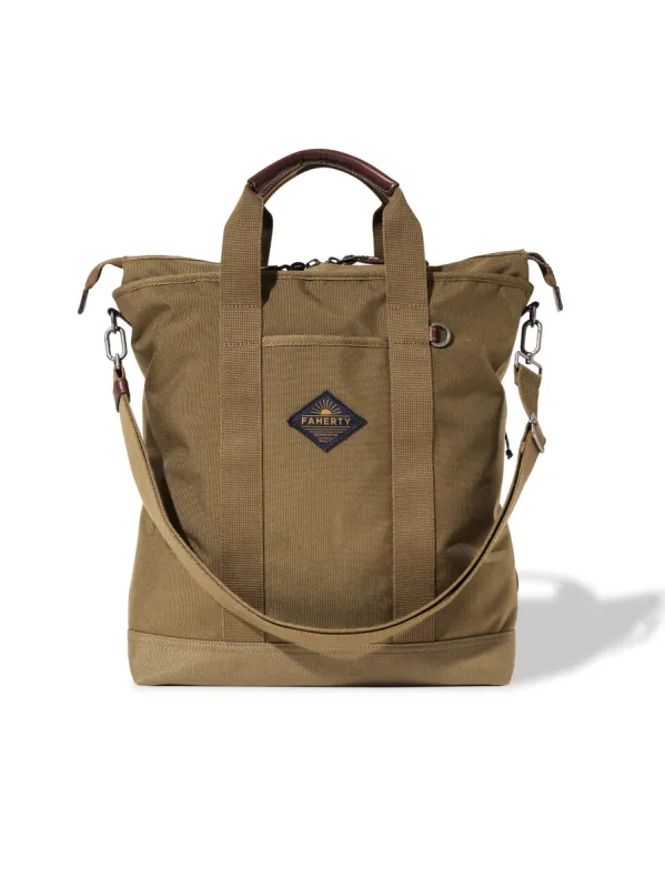 Latitude Convertible Tote Backpack - Olive sold by Faherty