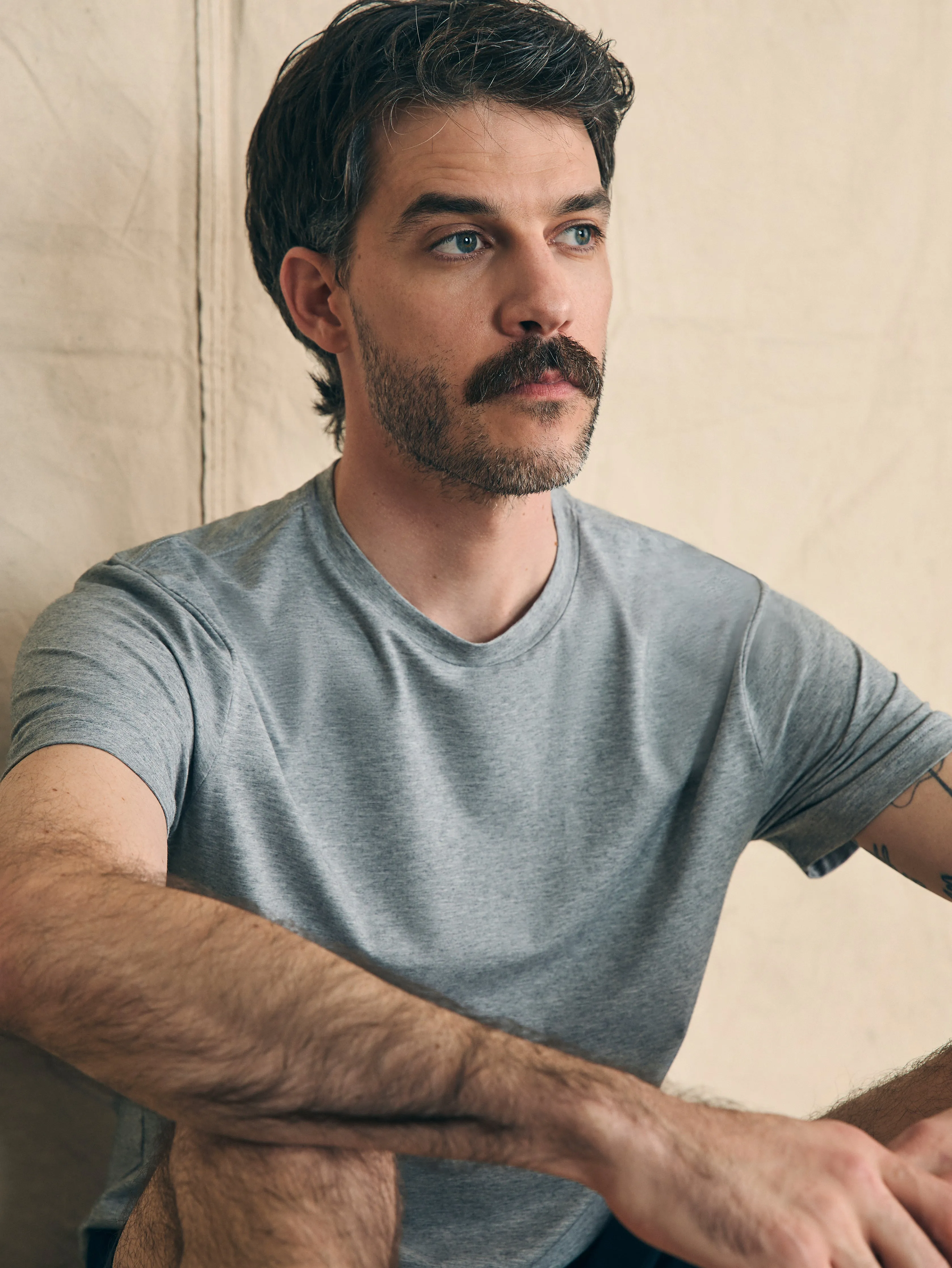 Movement™ Short-Sleeve T-Shirt - Rainier Grey Heather sold by Faherty product image thumbnail 3