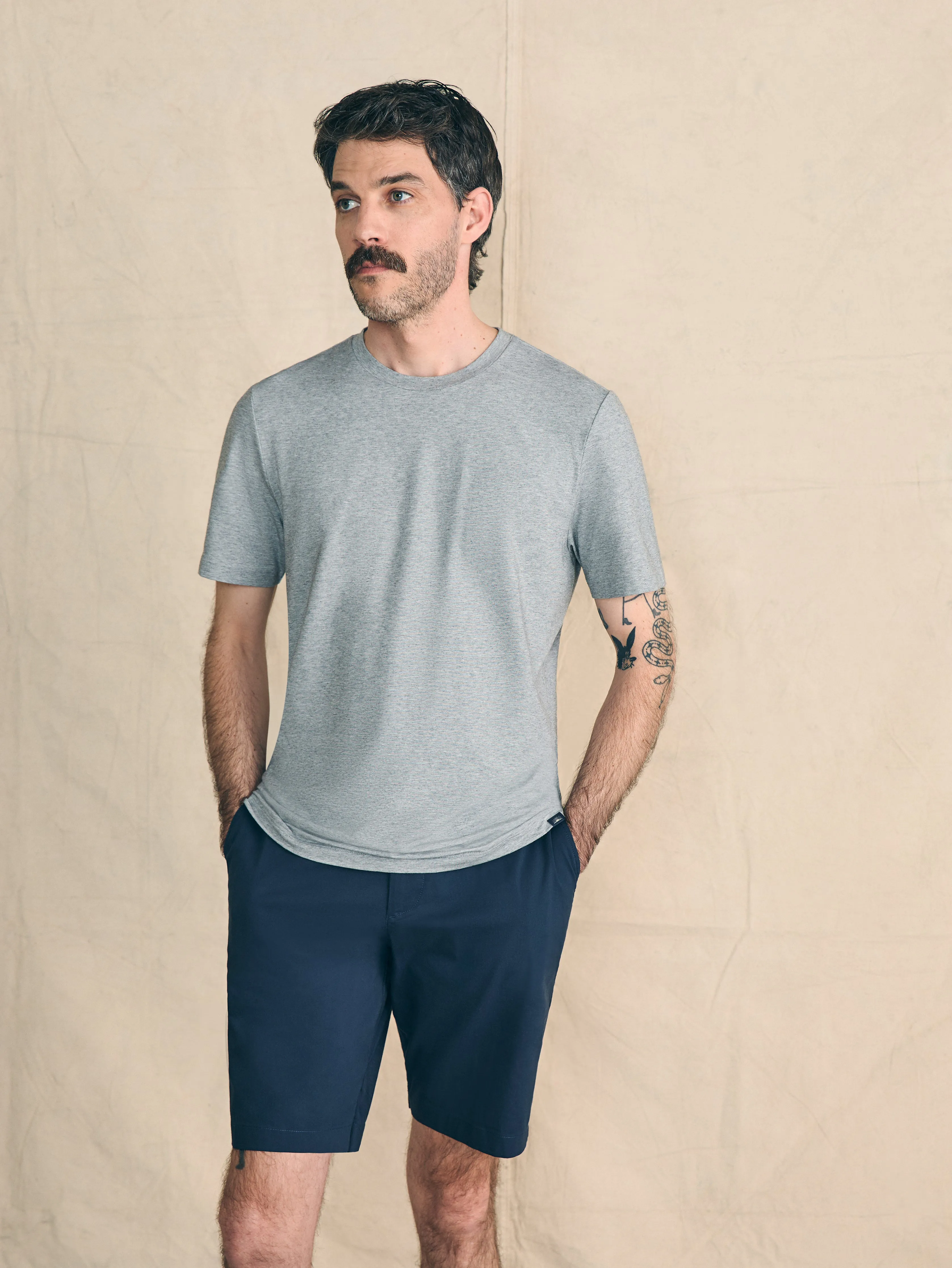 Movement™ Short-Sleeve T-Shirt - Rainier Grey Heather sold by Faherty product image thumbnail 2