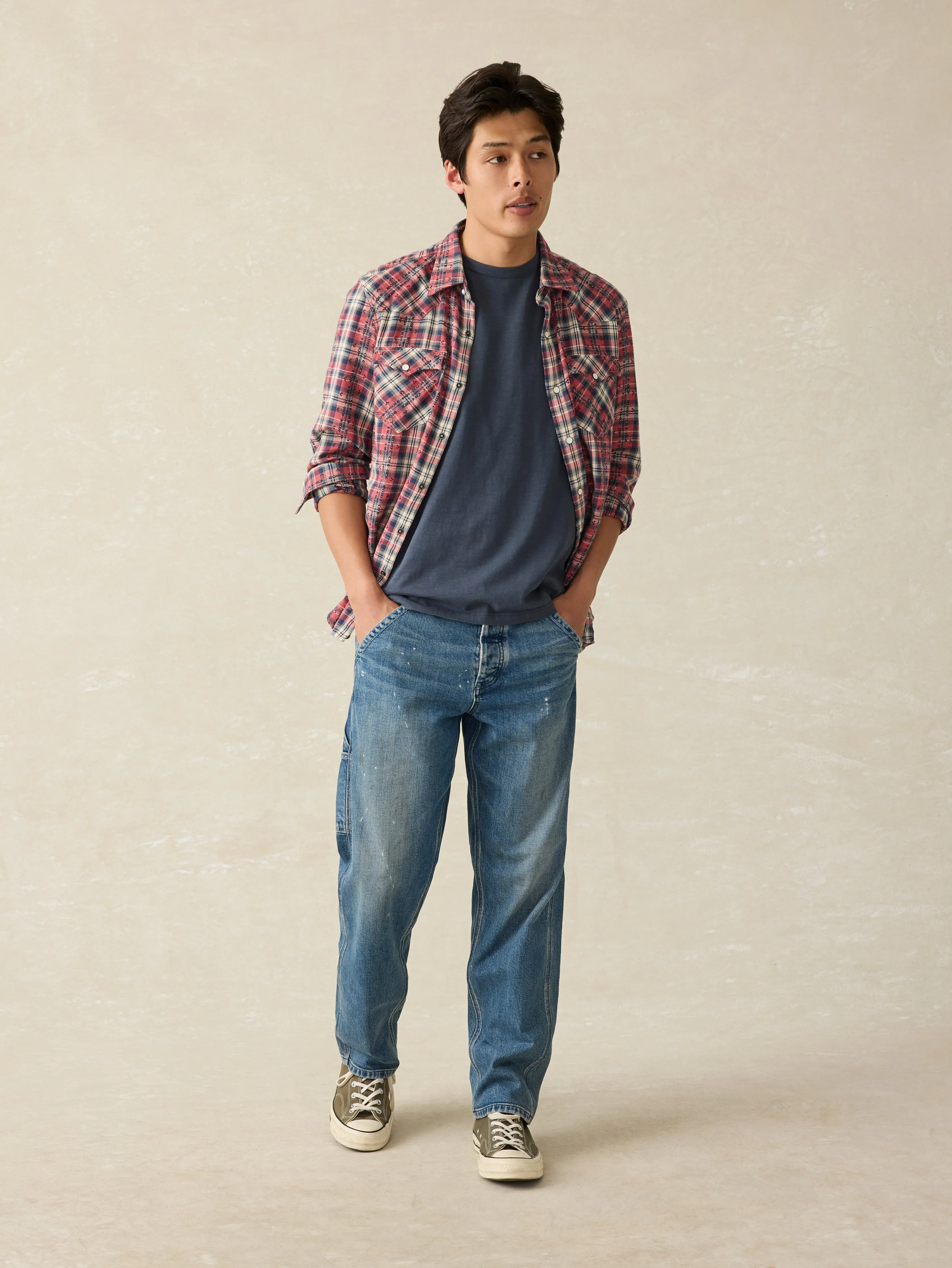Sunwashed Tee (Tall) - Dune Navy sold by Faherty product image thumbnail 4