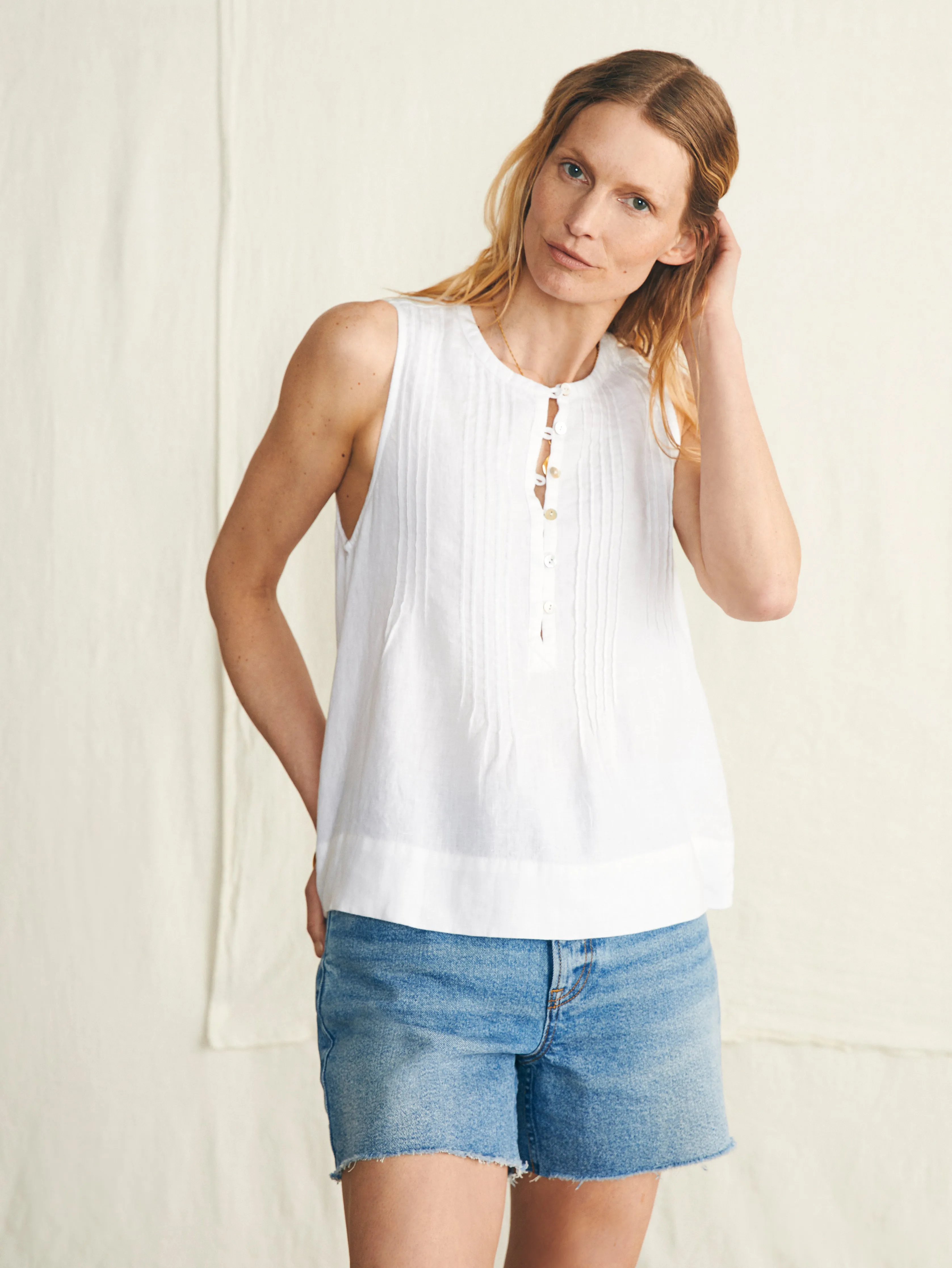 Isha Top - White sold by Faherty product image thumbnail 5
