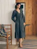 Dream Cotton Gauze Sirene Midi Dress - Washed Black sold by Faherty