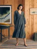 Dream Cotton Gauze Sirene Midi Dress - Washed Black sold by Faherty