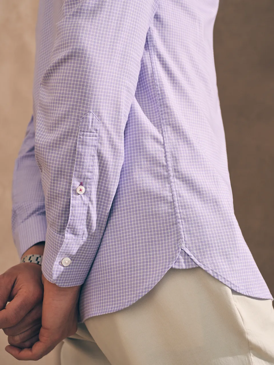 Reserve Natural Performance Shirt - Spring Lilac Gingham sold by Faherty product image thumbnail 5