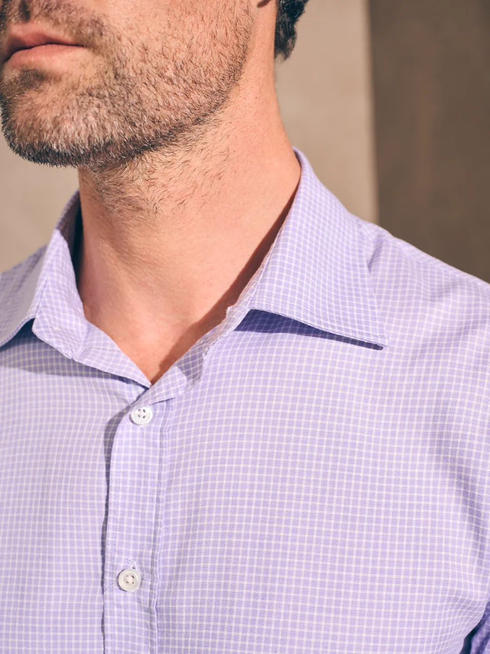 Reserve Natural Performance Shirt - Spring Lilac Gingham sold by Faherty product image thumbnail 4