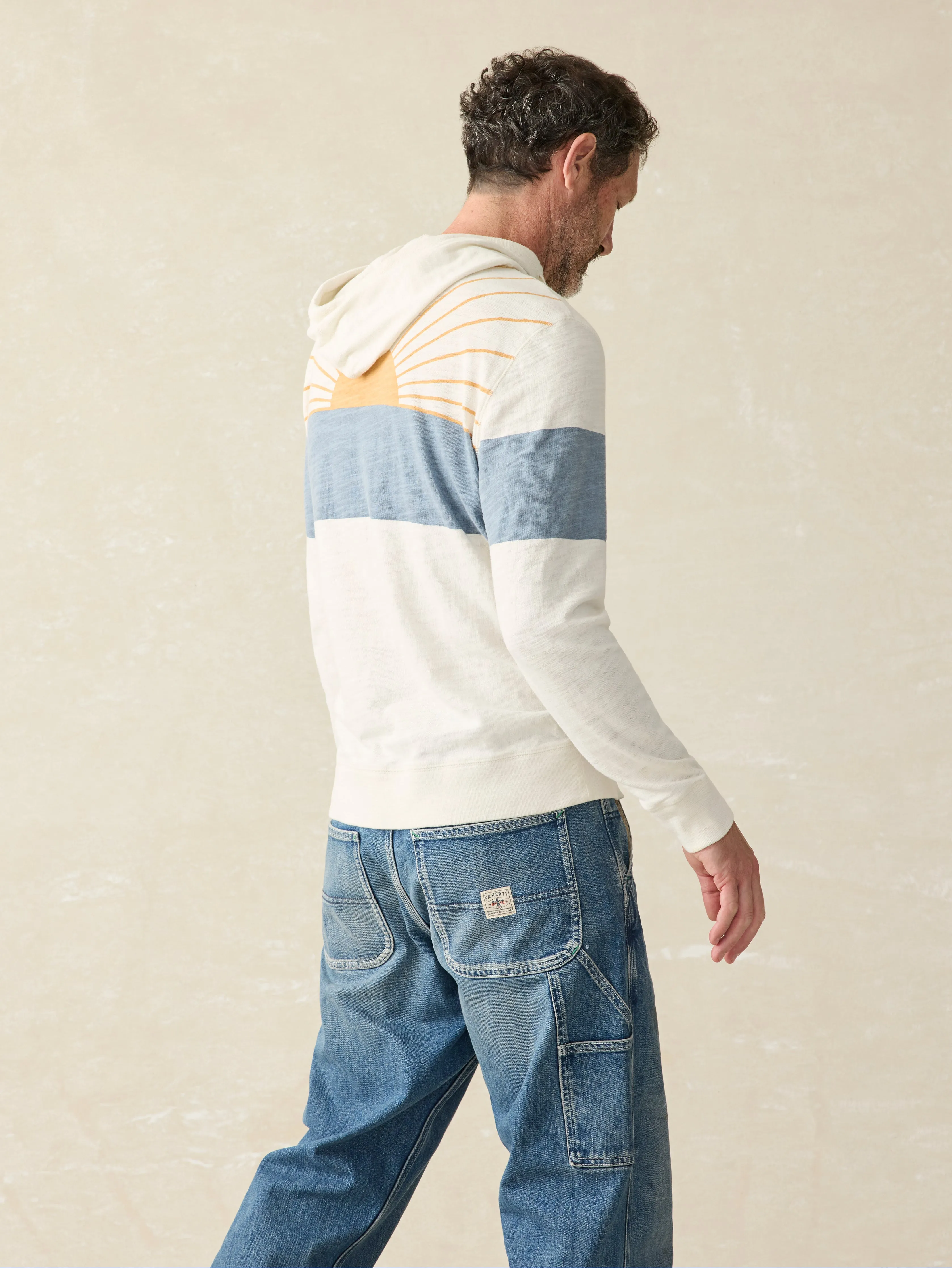 Sunwashed Sunray Hoodie - Ocean Sunrise sold by Faherty product image thumbnail 3