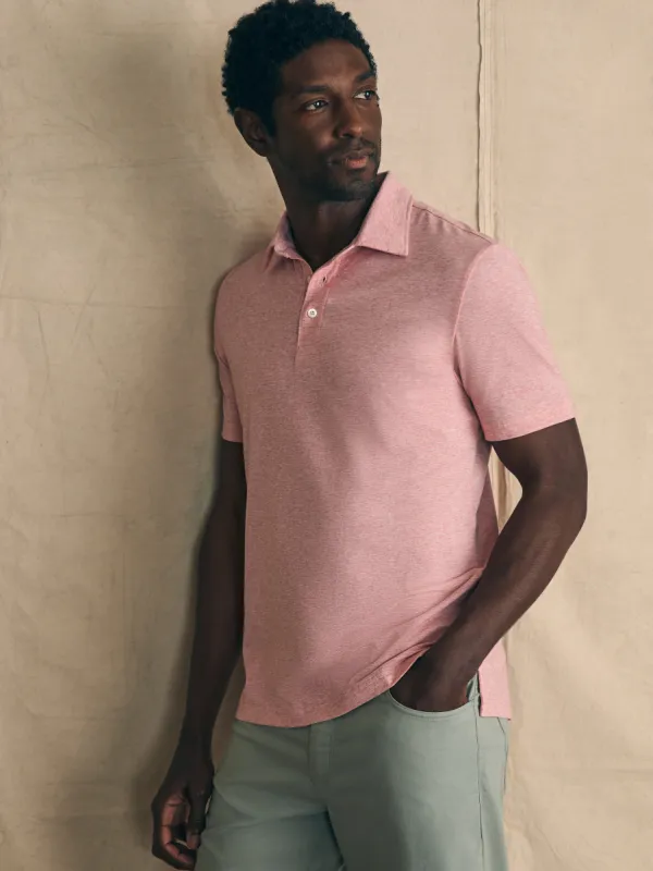 Short-Sleeve Movement™ Polo Shirt - Sunbeam Heather sold by Faherty