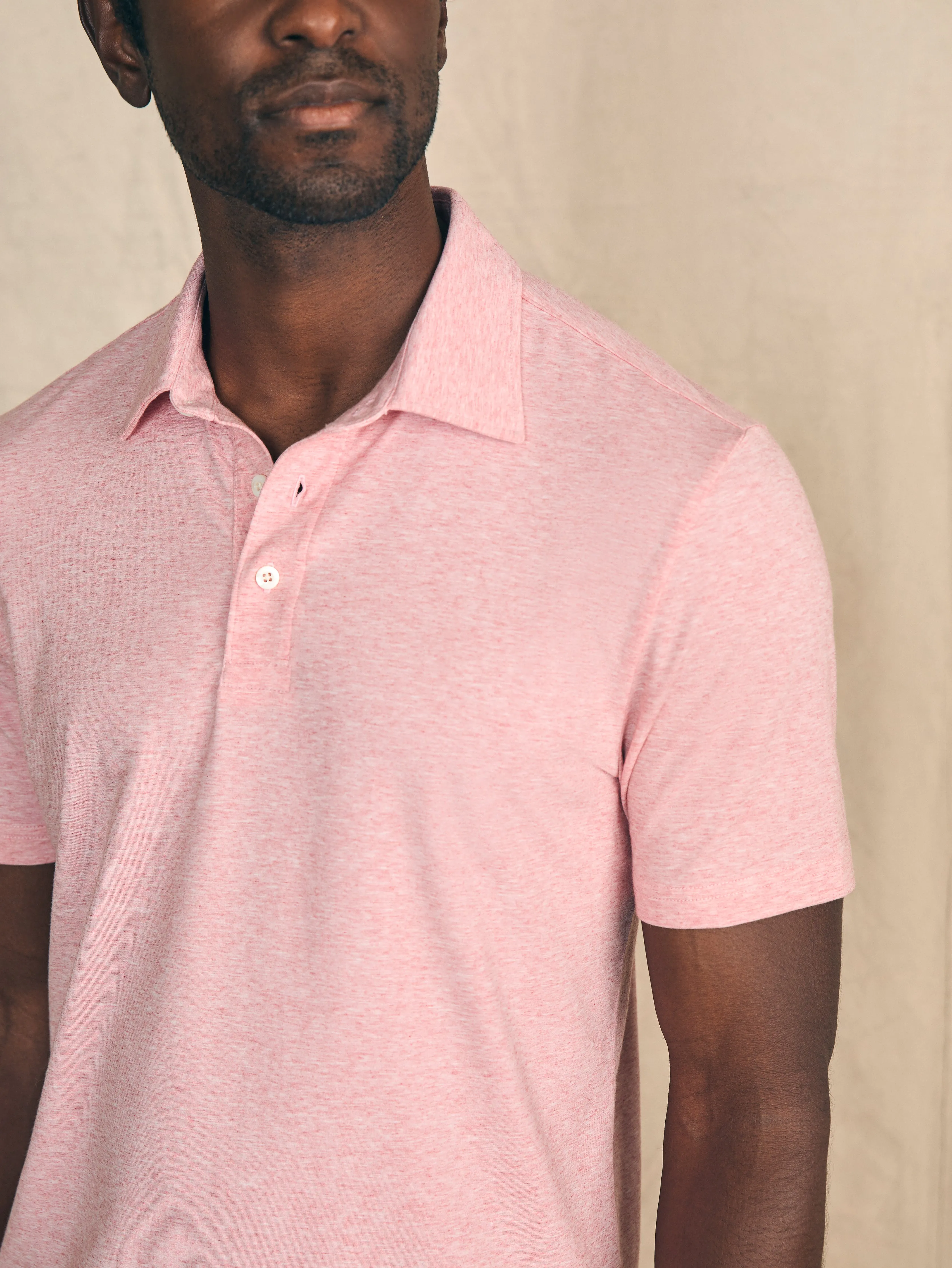 Short-Sleeve Movement™ Polo Shirt - Sunbeam Heather sold by Faherty product image thumbnail 2