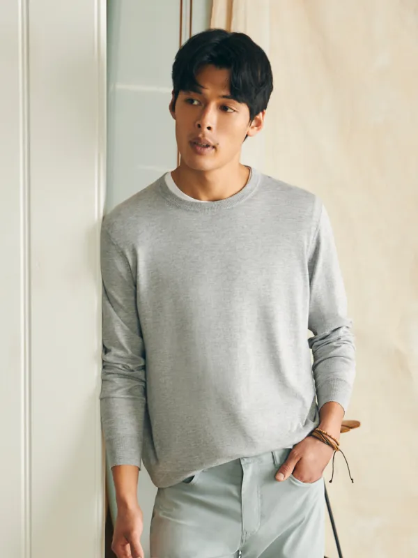 Movement™ Crewneck Sweater - Mineral Grey Heather sold by Faherty