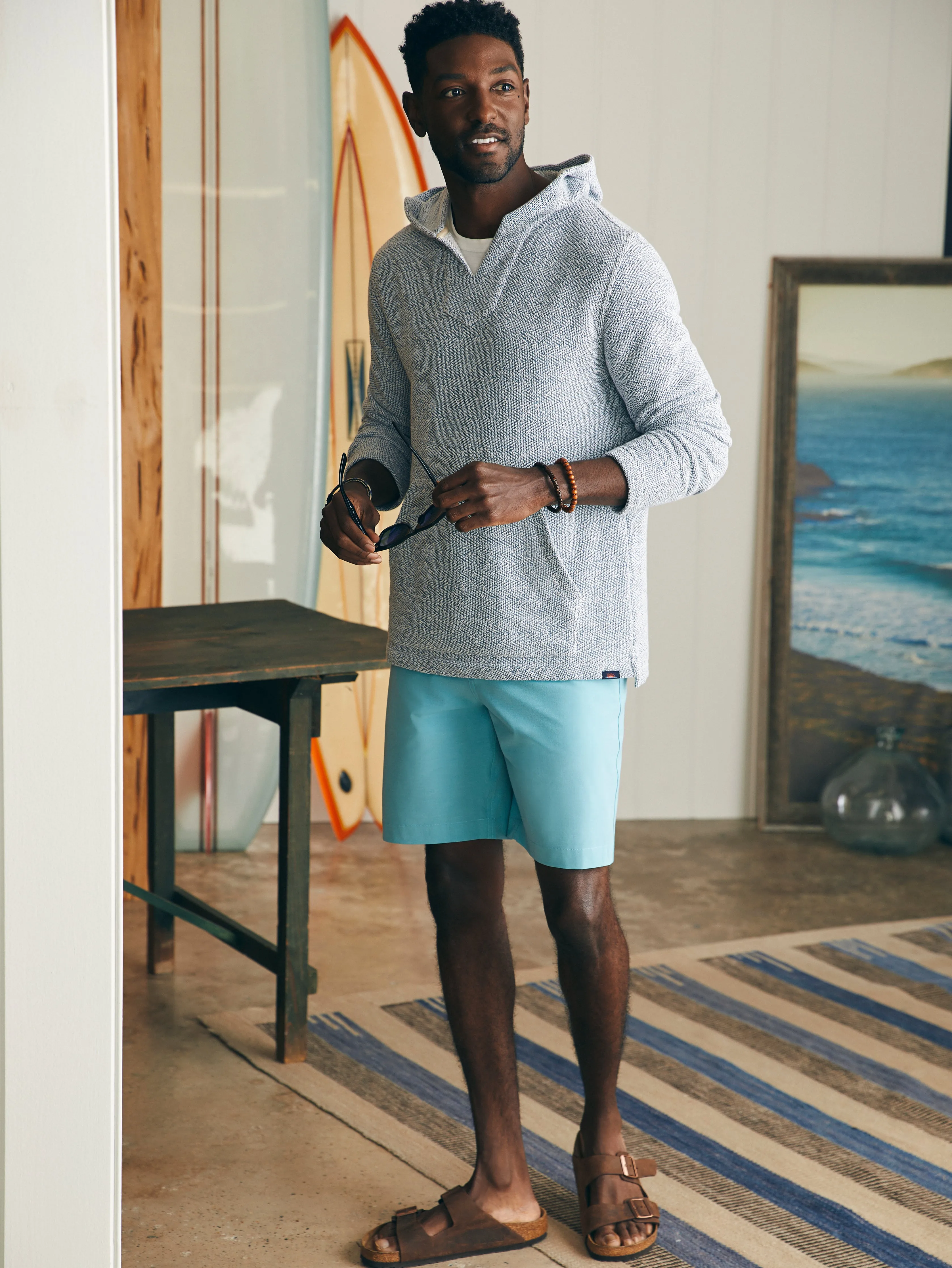 All Day™ Short 1.0 (9") - Turquoise Sky sold by Faherty product image thumbnail 4
