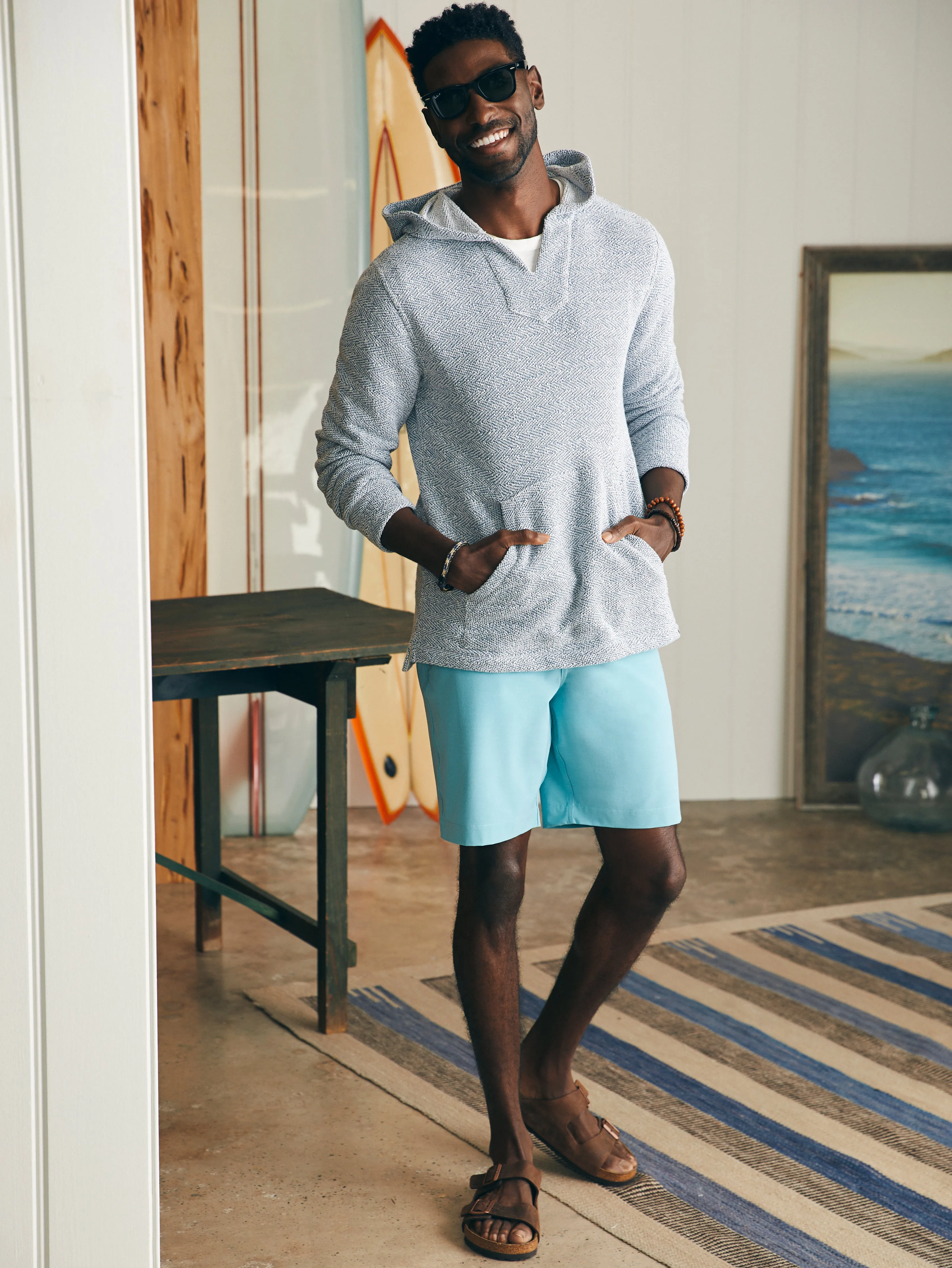 All Day™ Short 1.0 (9") - Turquoise Sky sold by Faherty product image thumbnail 2